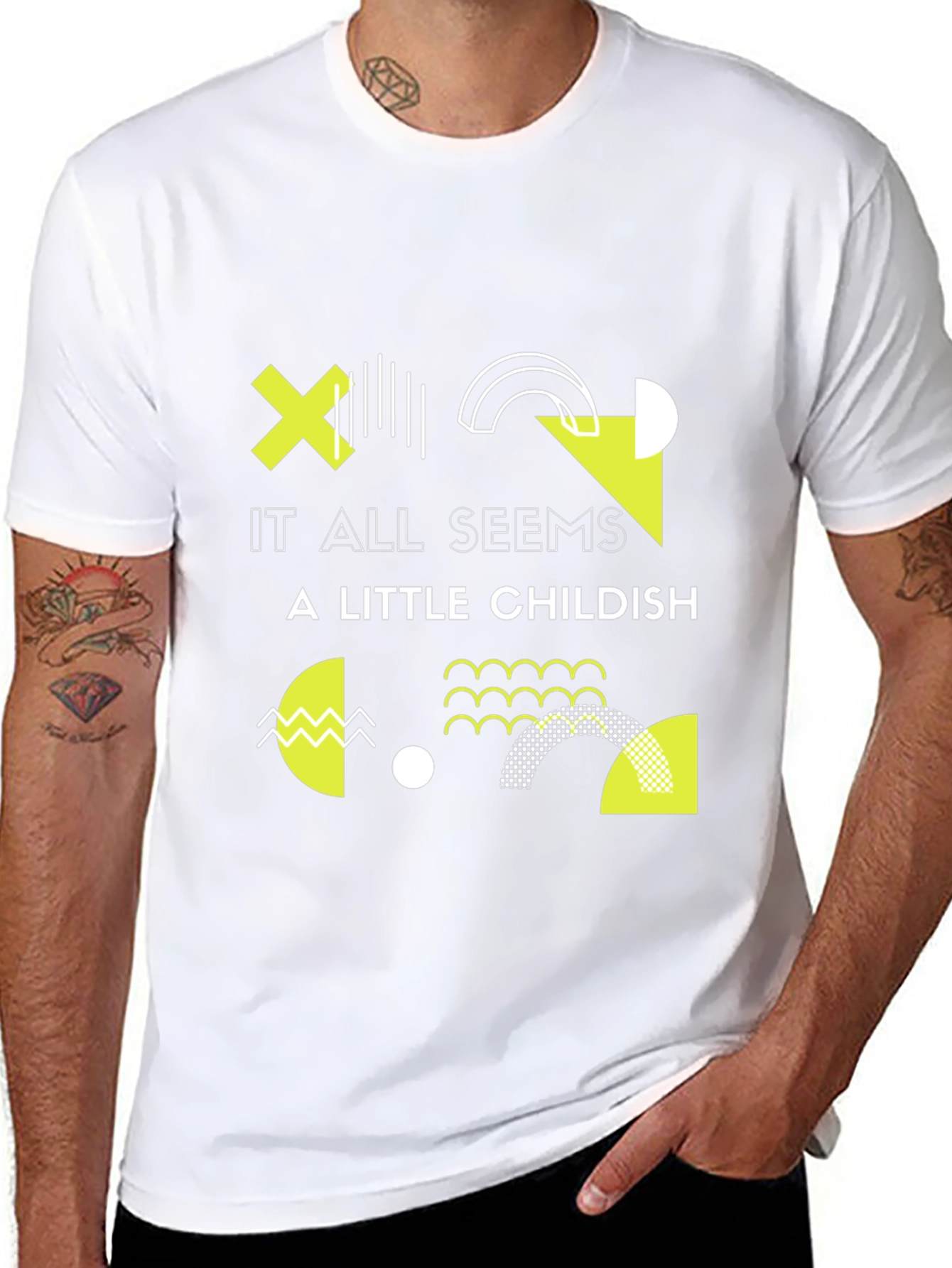 Modern Geometric Graphic Print T-Shirt