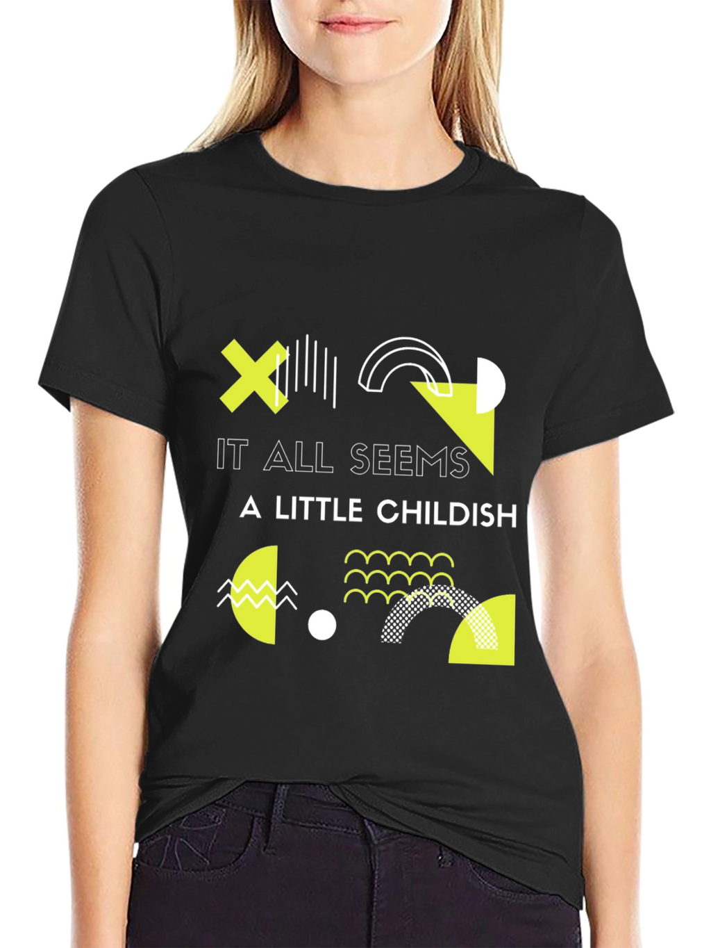 Modern Geometric Graphic Print T-Shirt