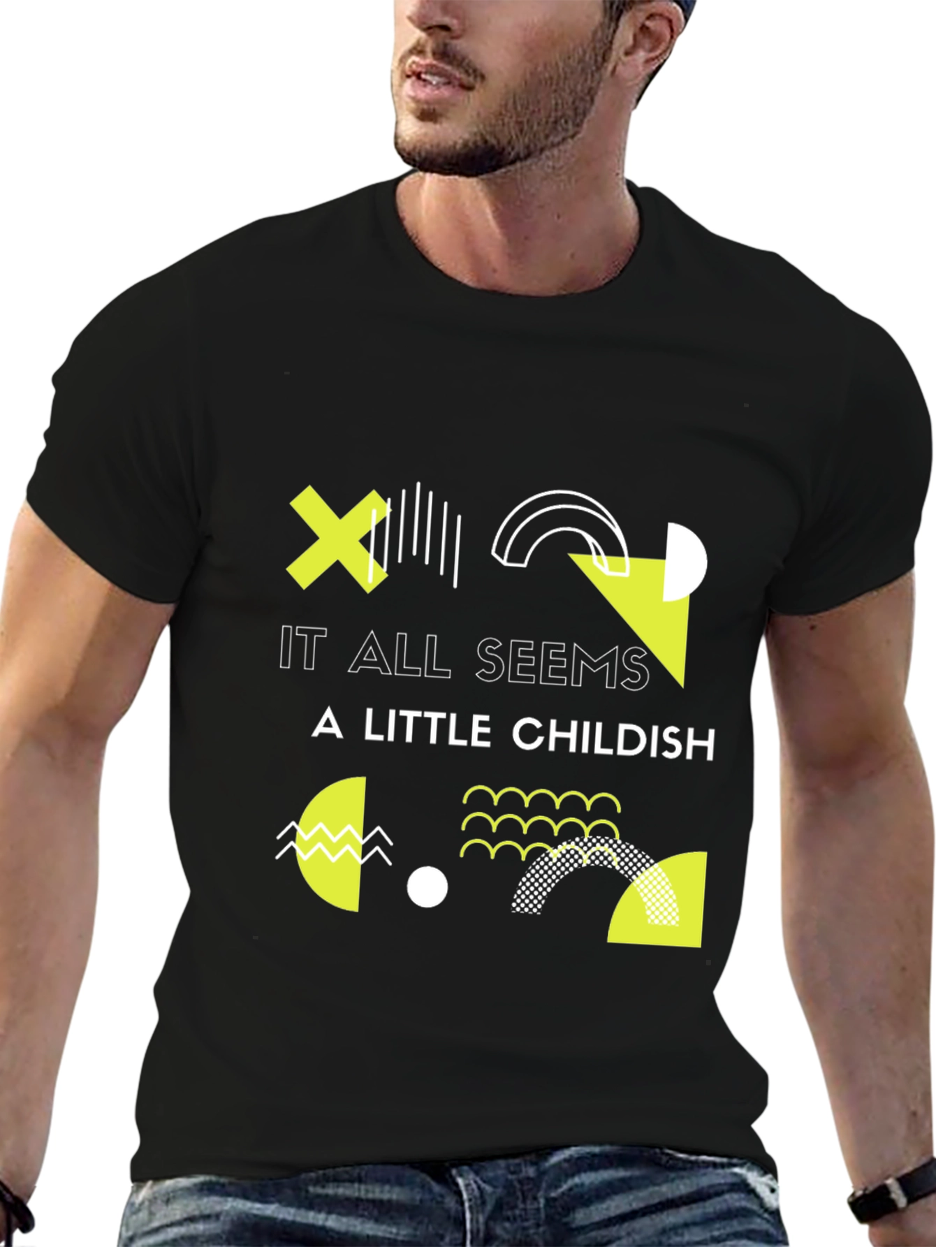 Modern Geometric Graphic Print T-Shirt