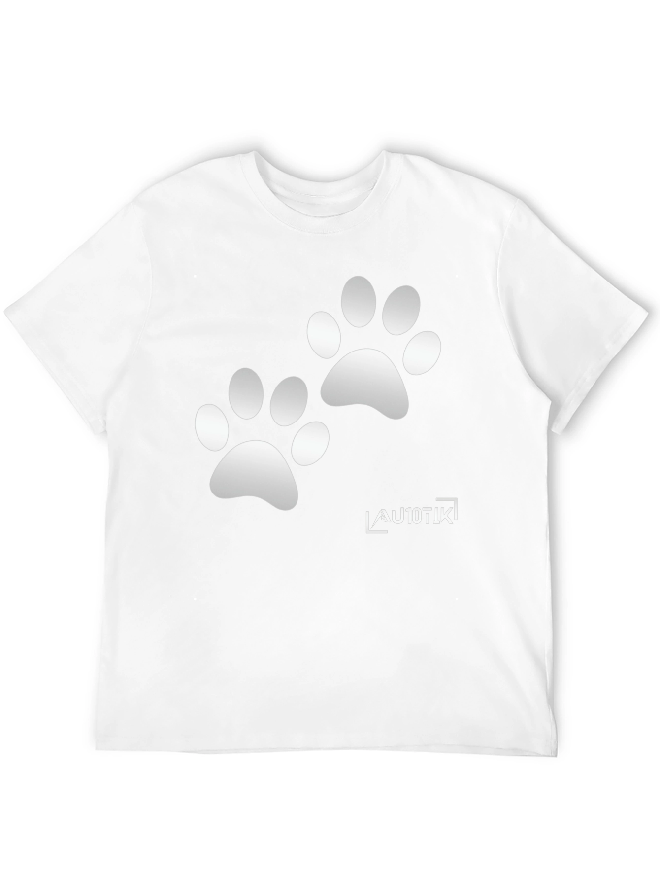 Cool Black Tee with Paw Prints