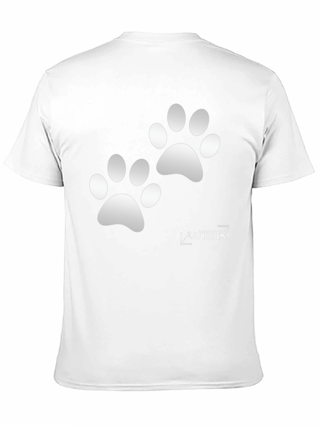Cool Black Tee with Paw Prints