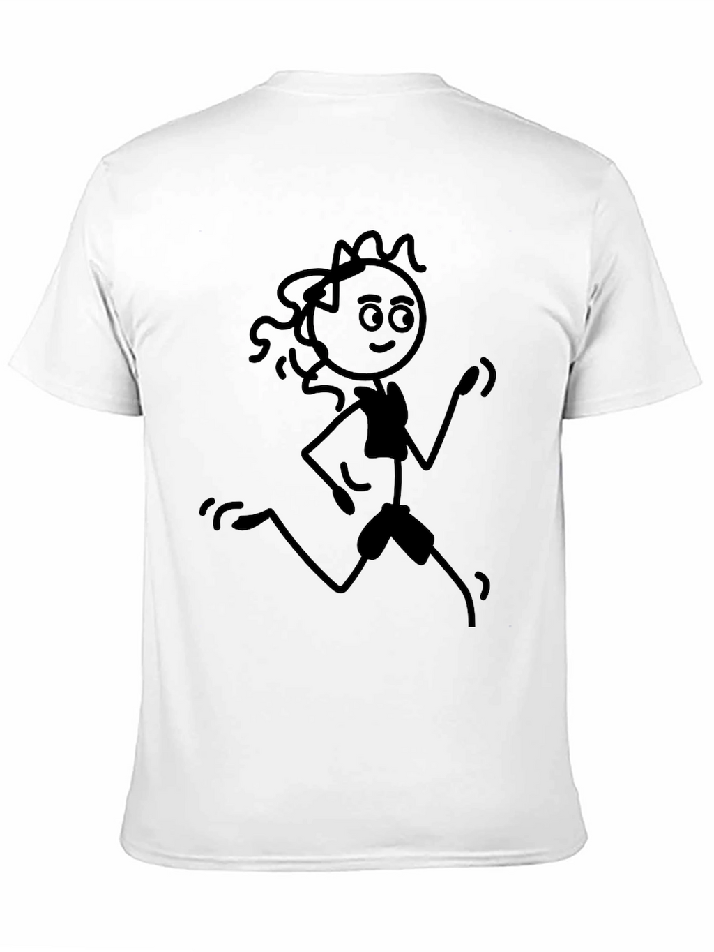 Stick Figure Runner Black Tee