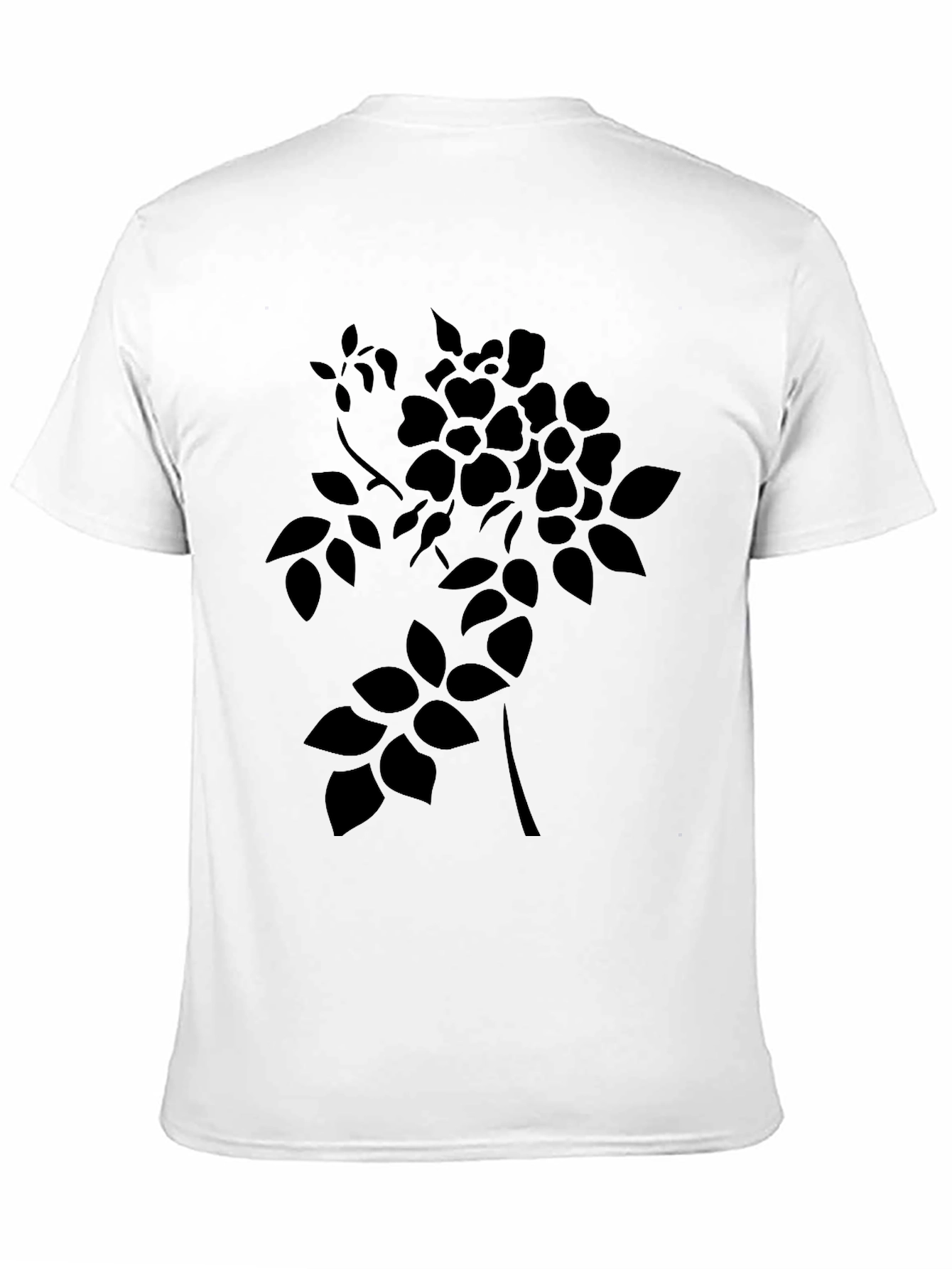 Mens Black Floral Graphic T-Shirt