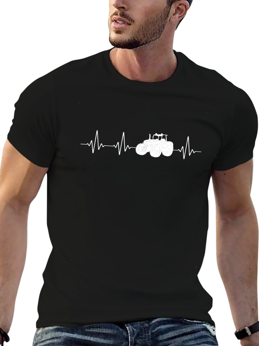 Tractor Heartbeat Graphic T-Shirt