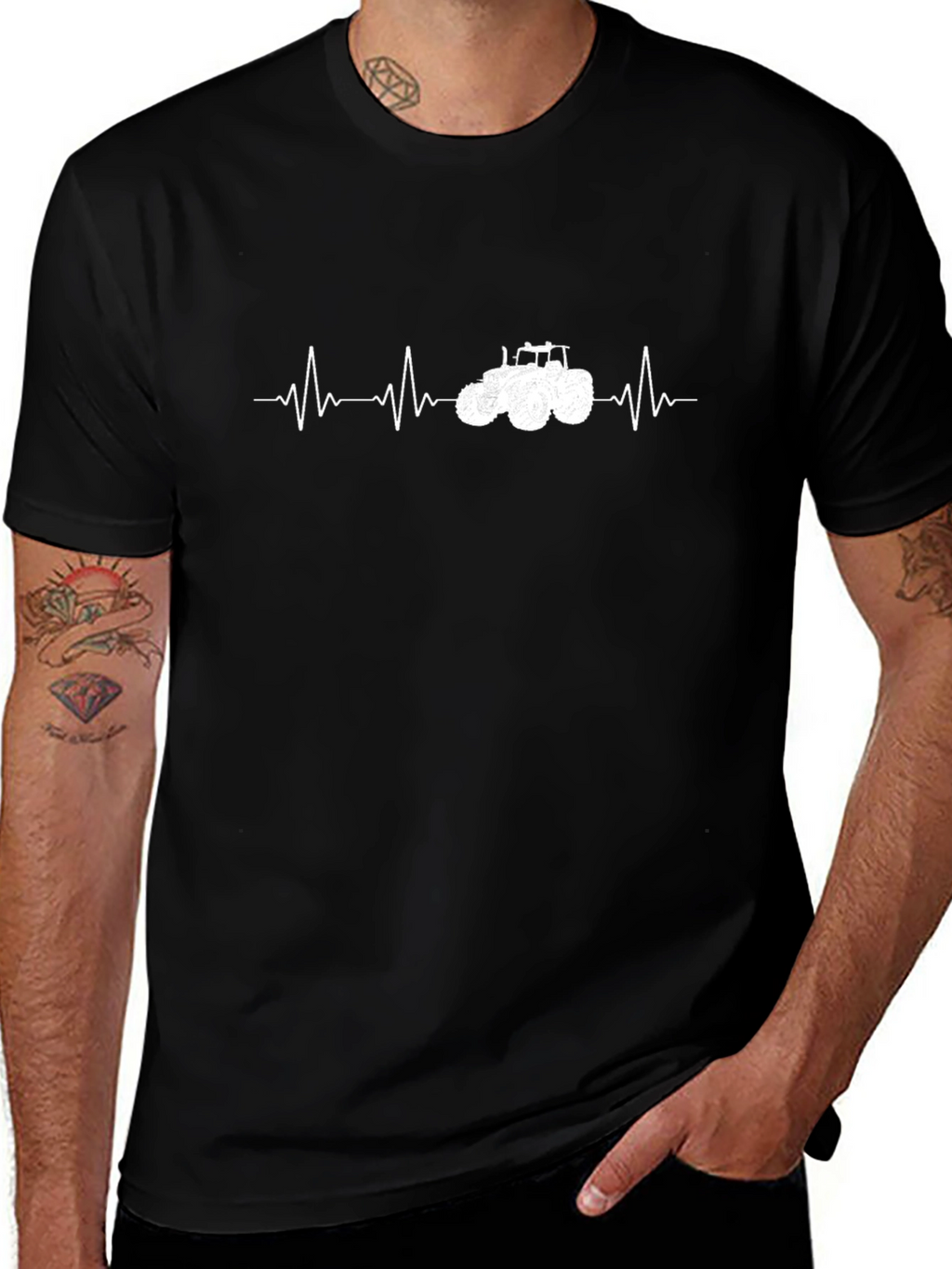 Tractor Heartbeat Graphic T-Shirt