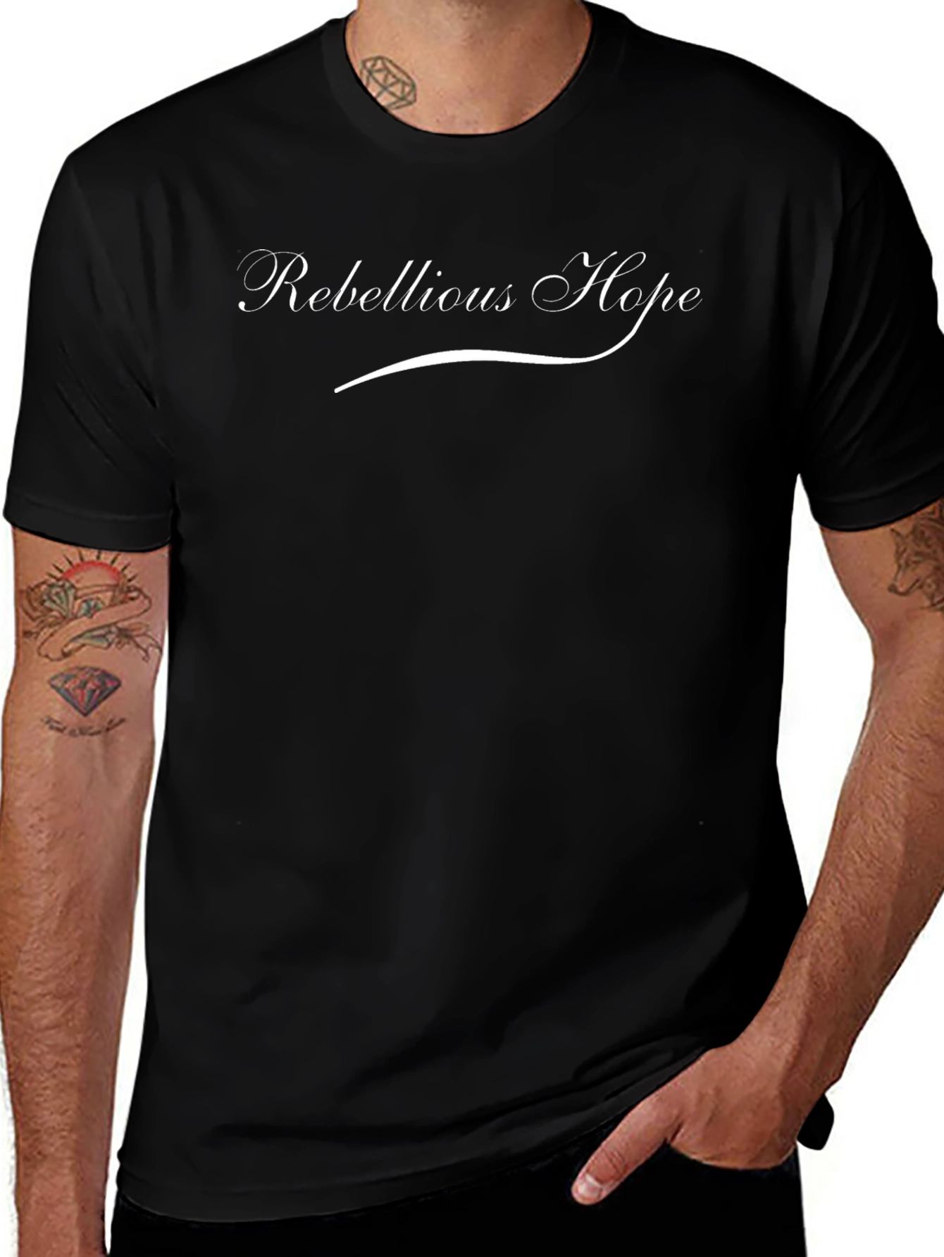 Rebellious Hope Black T-Shirt - Stylish & Comfortable