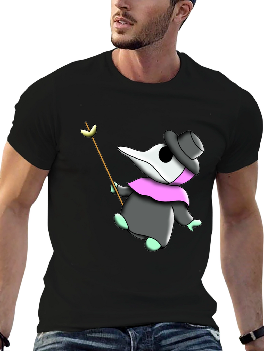 Plague Doctor Cartoon Graphic T-Shirt