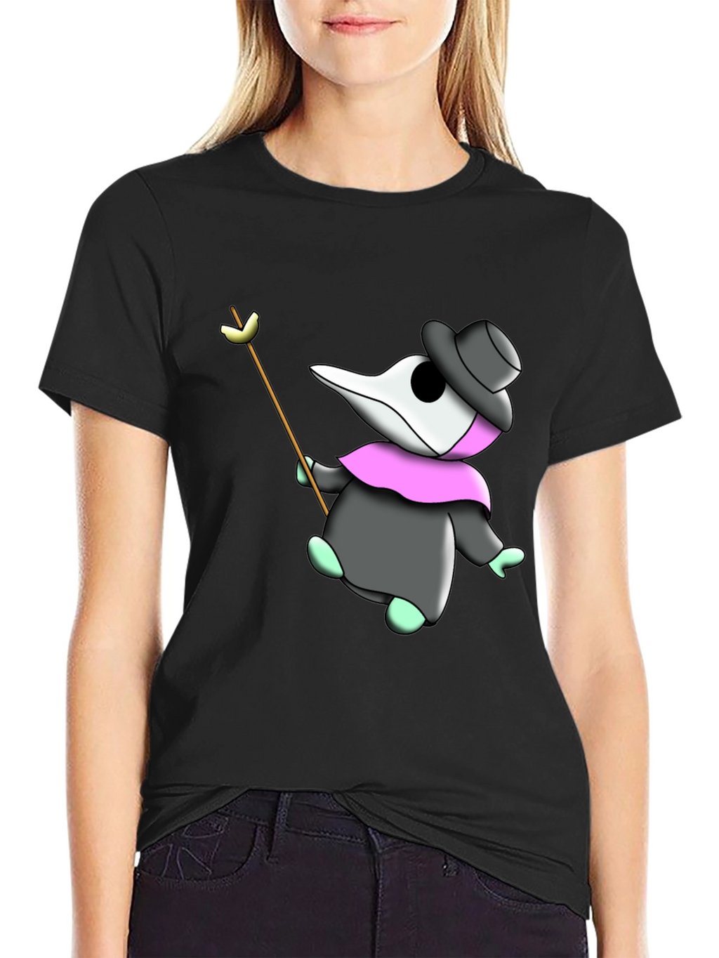 Plague Doctor Cartoon Graphic T-Shirt