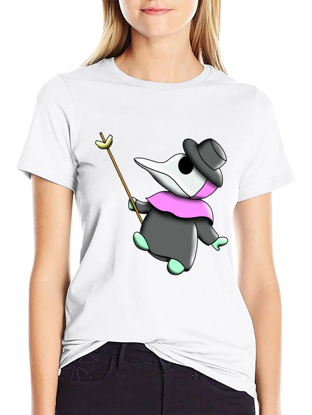 Plague Doctor Cartoon Graphic T-Shirt