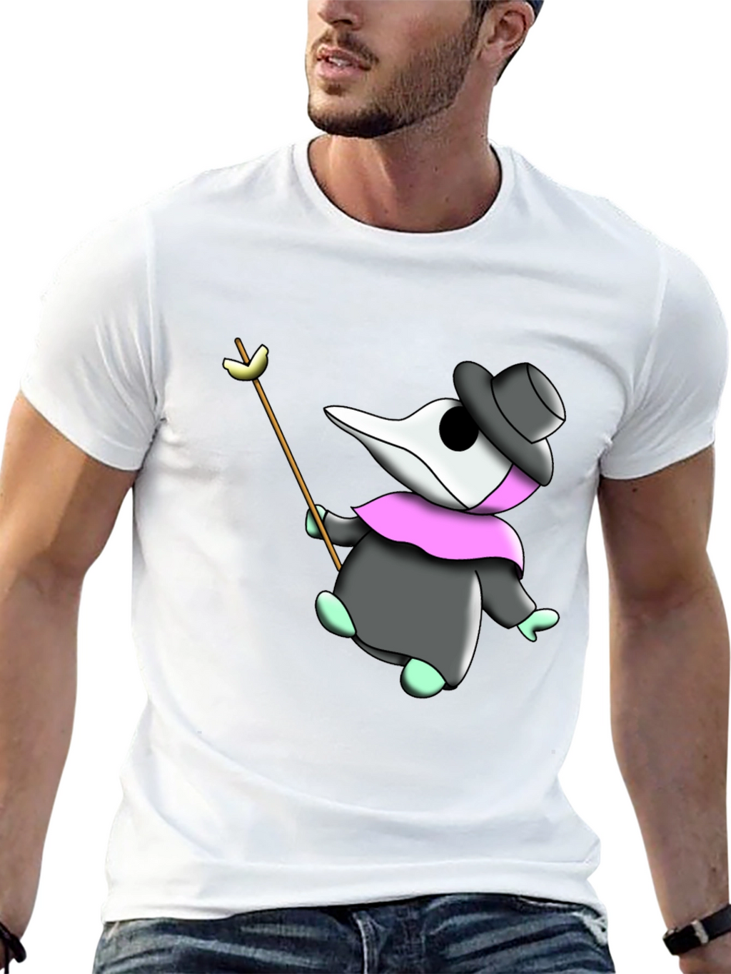 Plague Doctor Cartoon Graphic T-Shirt