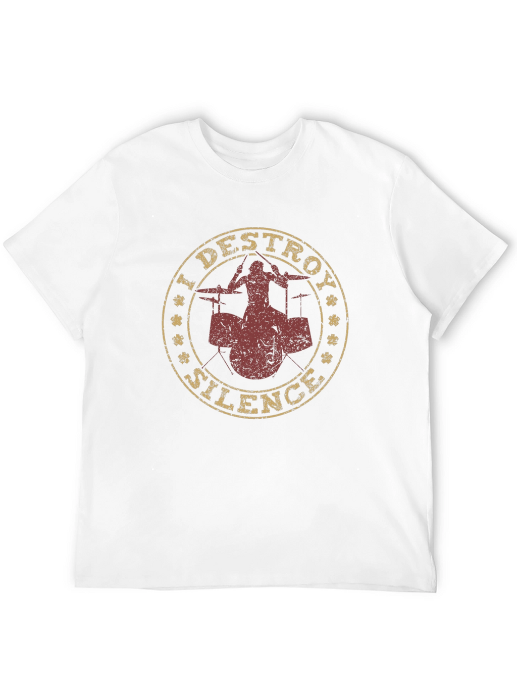 I Destroy Silence Drummer Graphic Tee - Black
