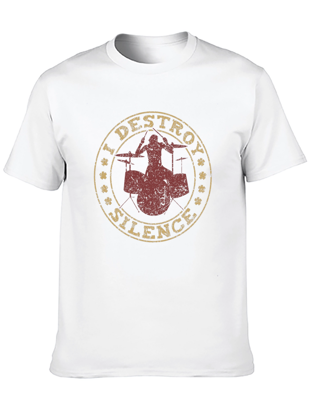 I Destroy Silence Drummer Graphic Tee - Black