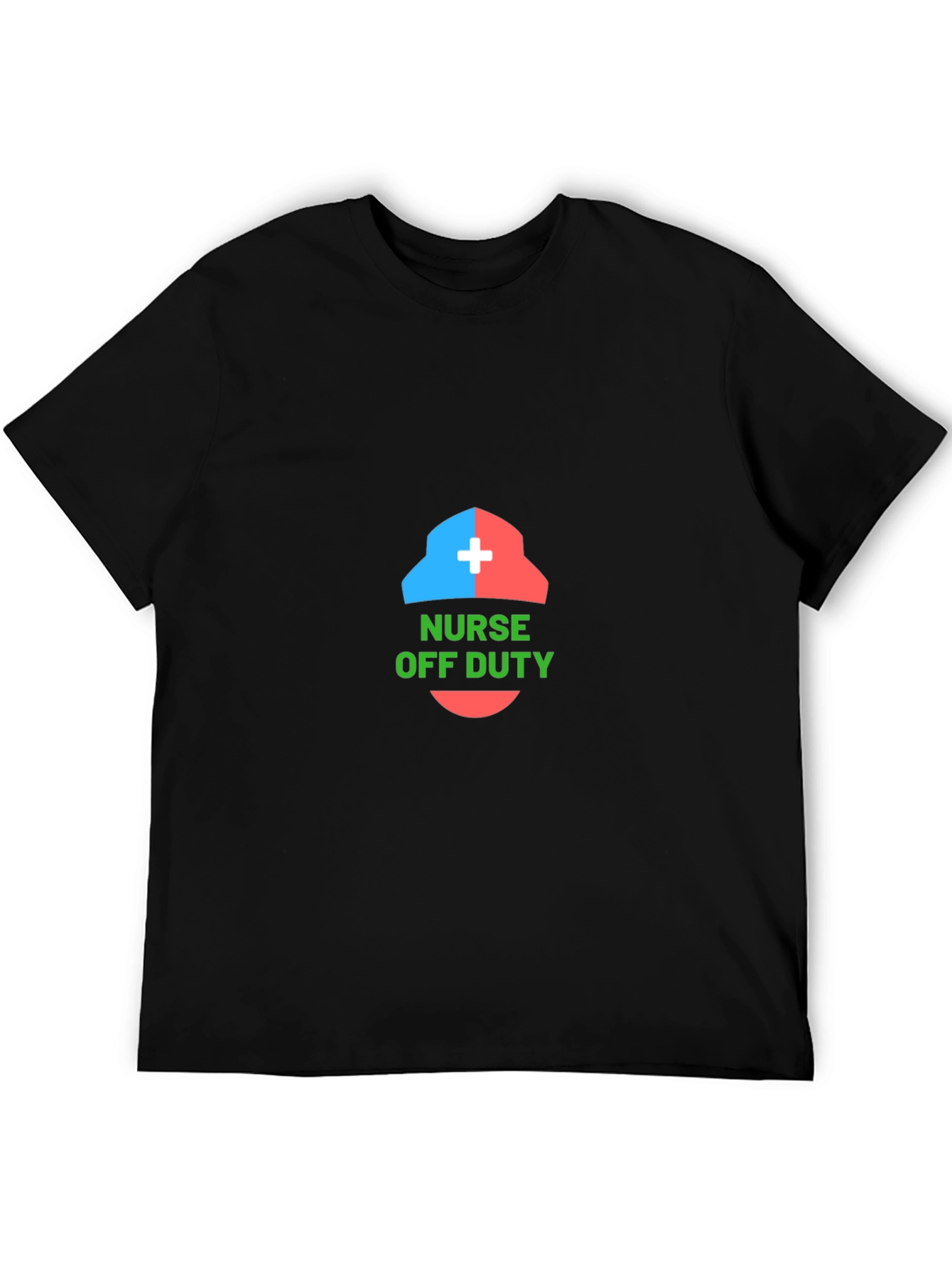 Nurse Off Duty Graphic Tee - Black Cotton Blend Shirt
