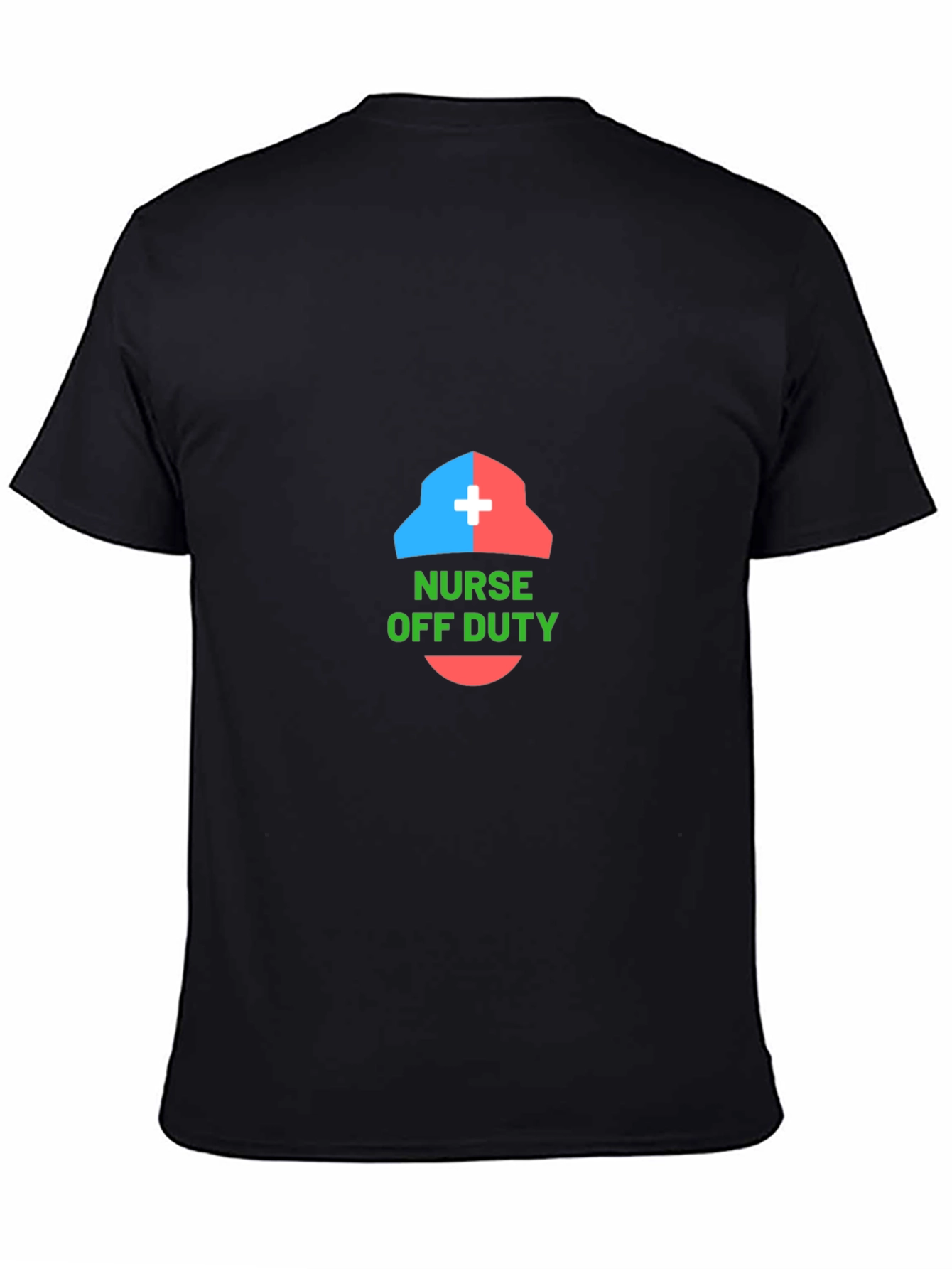 Nurse Off Duty Graphic Tee - Black Cotton Blend Shirt
