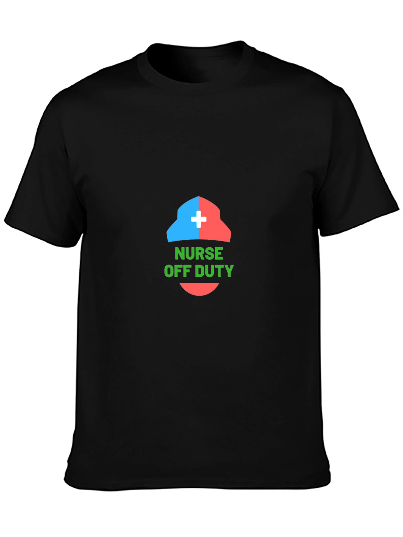 Nurse Off Duty Graphic Tee - Black Cotton Blend Shirt