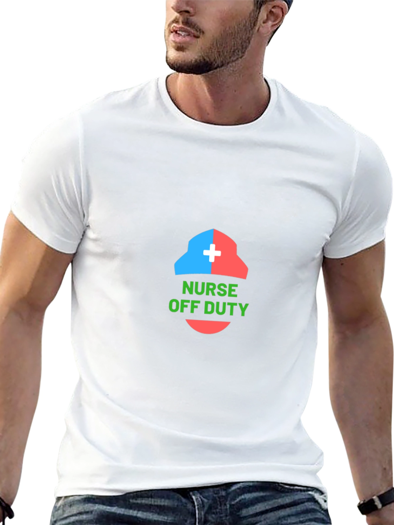 Nurse Off Duty Graphic Tee - Black Cotton Blend Shirt
