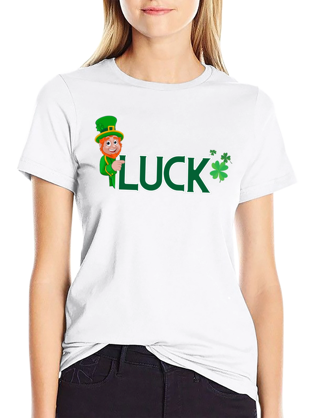 Lucky St. Patricks Day Black T-Shirt