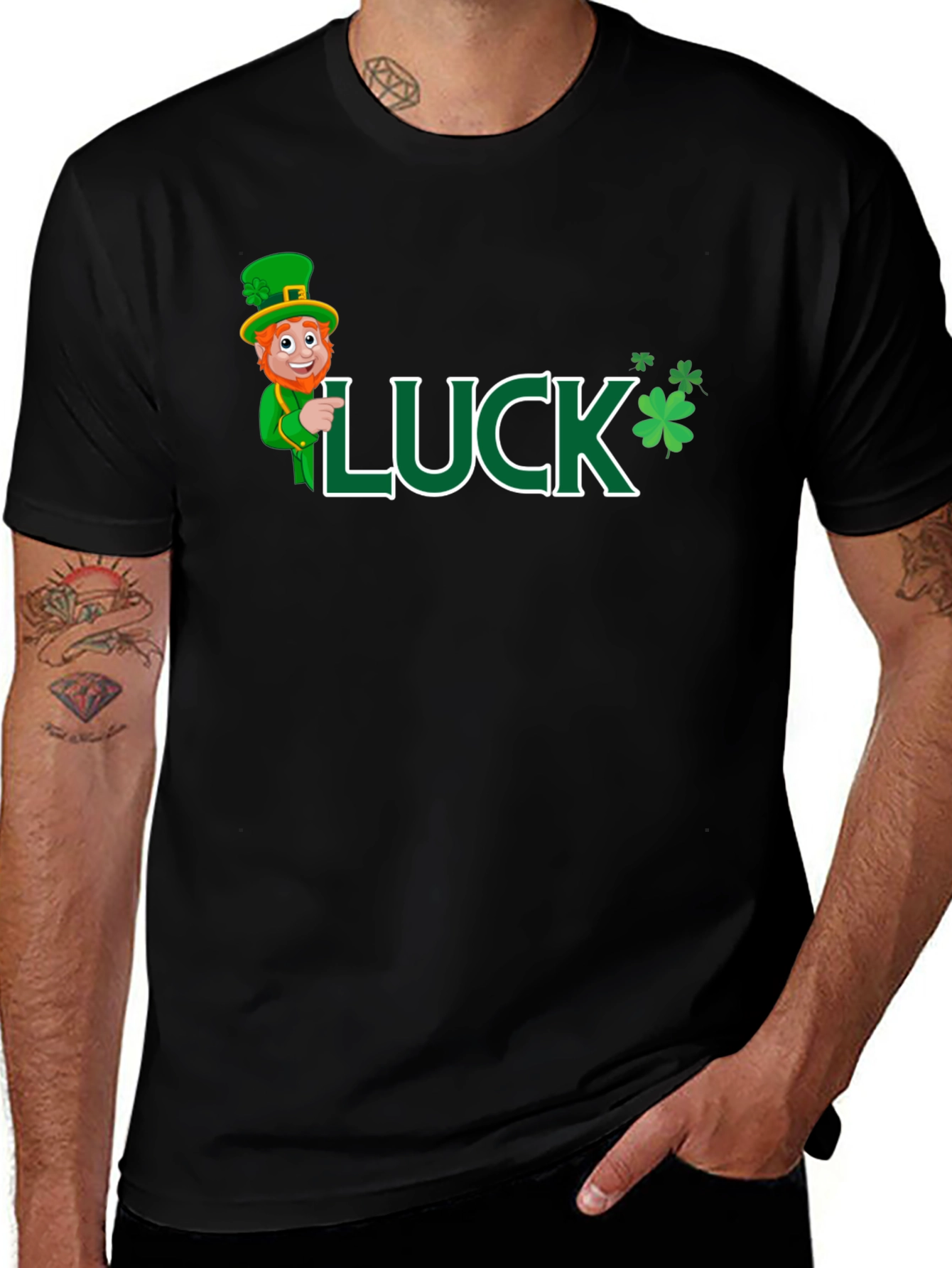 Lucky St. Patricks Day Black T-Shirt