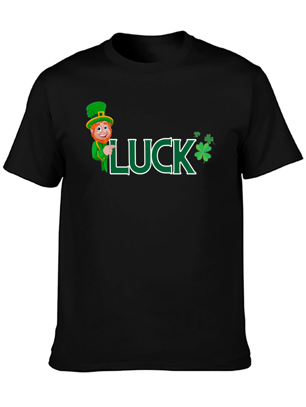 Lucky St. Patricks Day Black T-Shirt