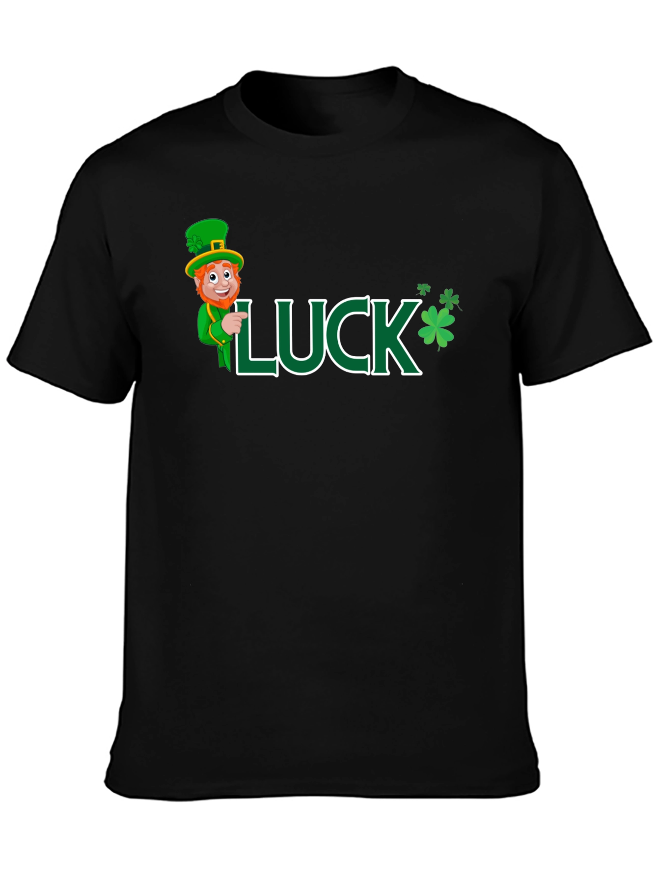 Lucky St. Patricks Day Black T-Shirt