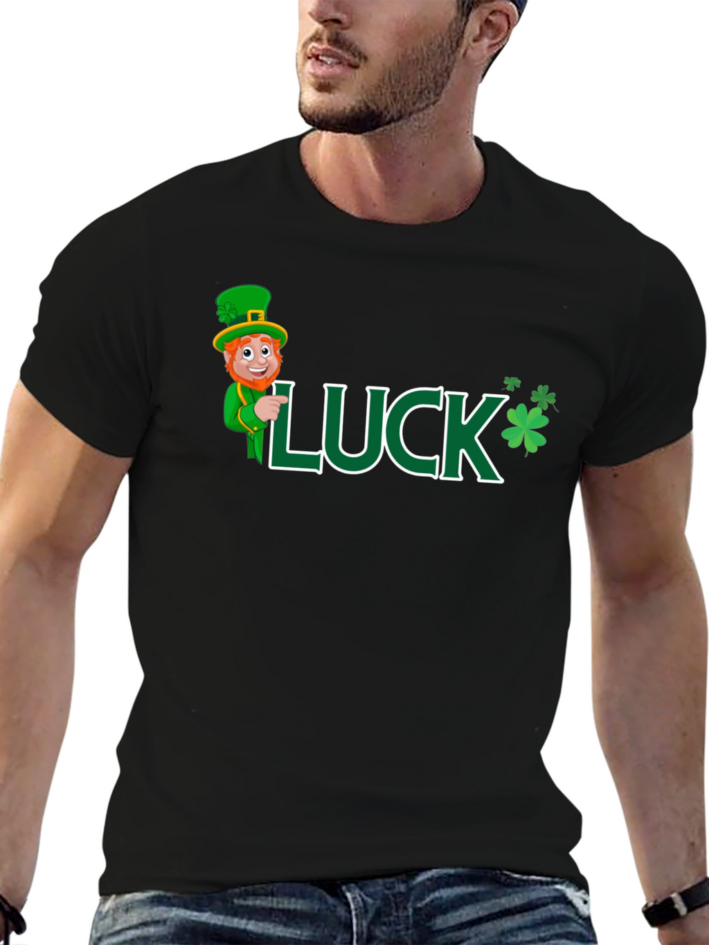 Lucky St. Patricks Day Black T-Shirt