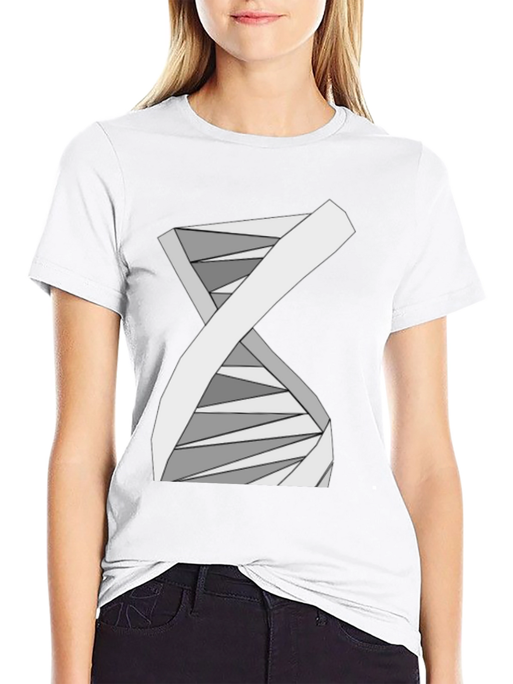 Abstract DNA Helix Graphic Tee - Science Style