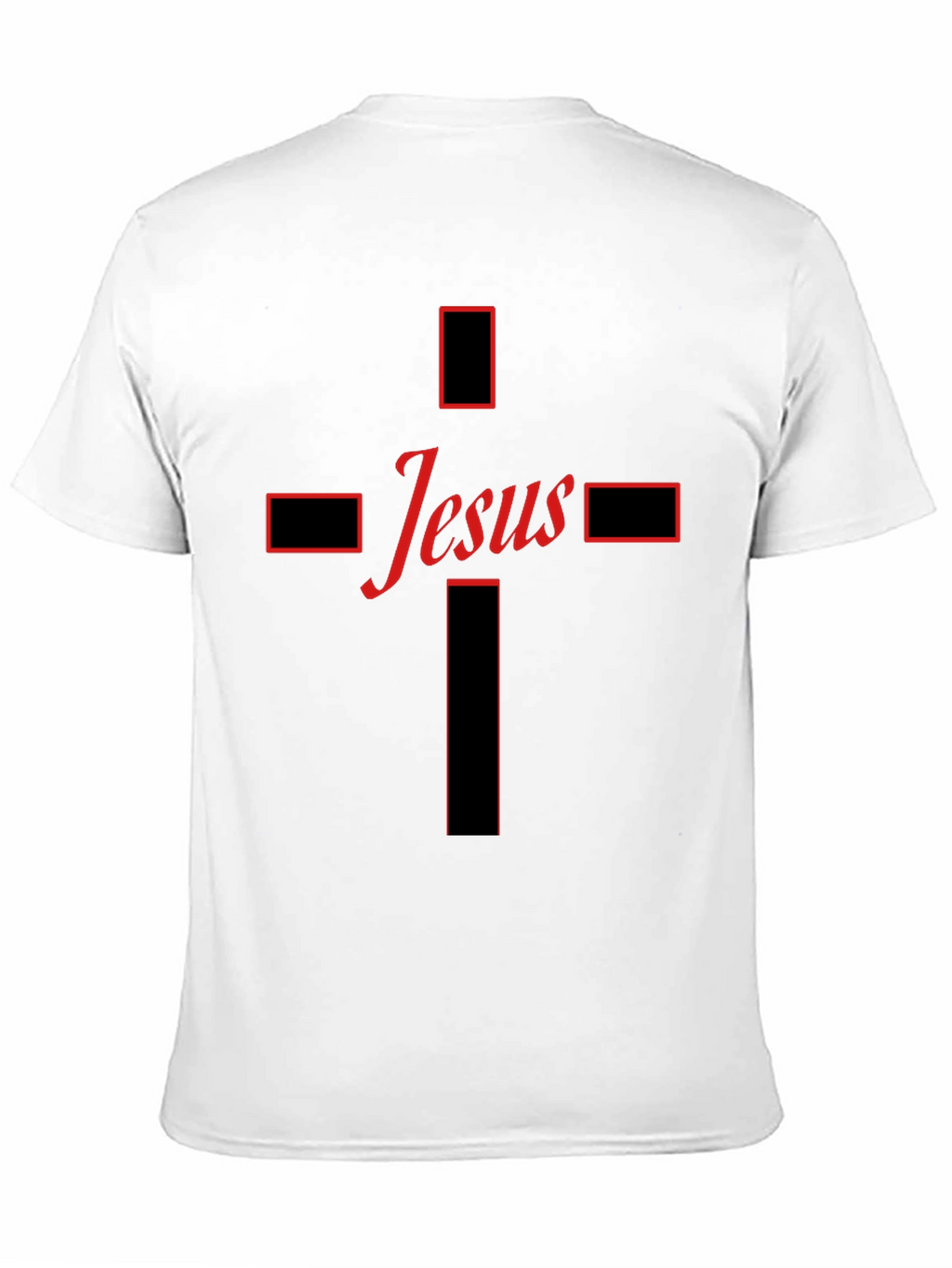 Jesus Cross Graphic Tee - Black Christian T-Shirt