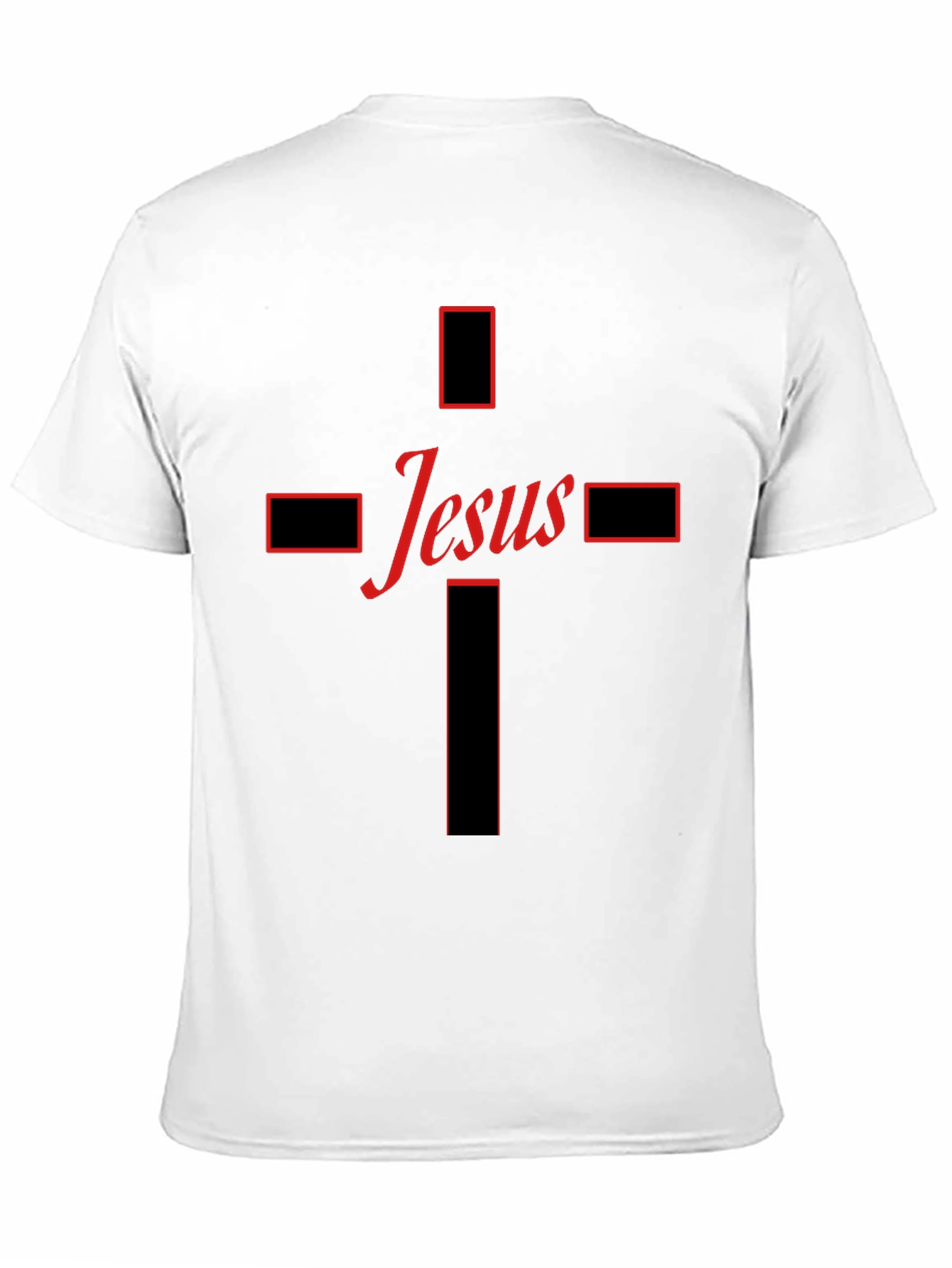 Jesus Cross Graphic Tee - Black Christian T-Shirt