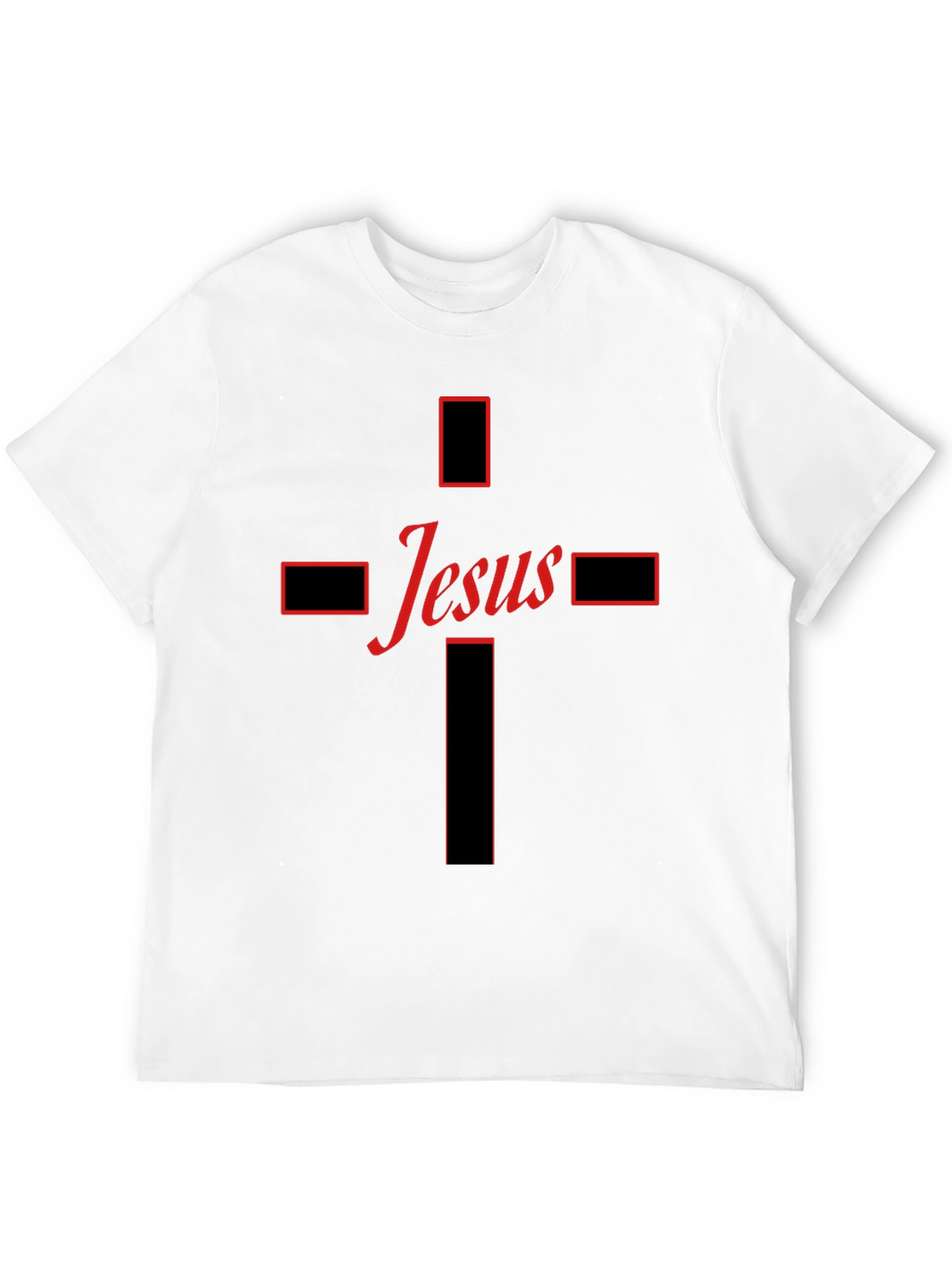 Jesus Cross Graphic Tee - Black Christian T-Shirt