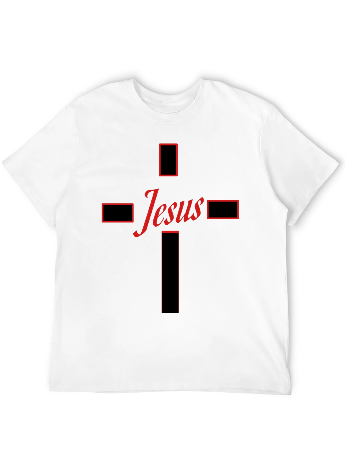 Jesus Cross Graphic Tee - Black Christian T-Shirt