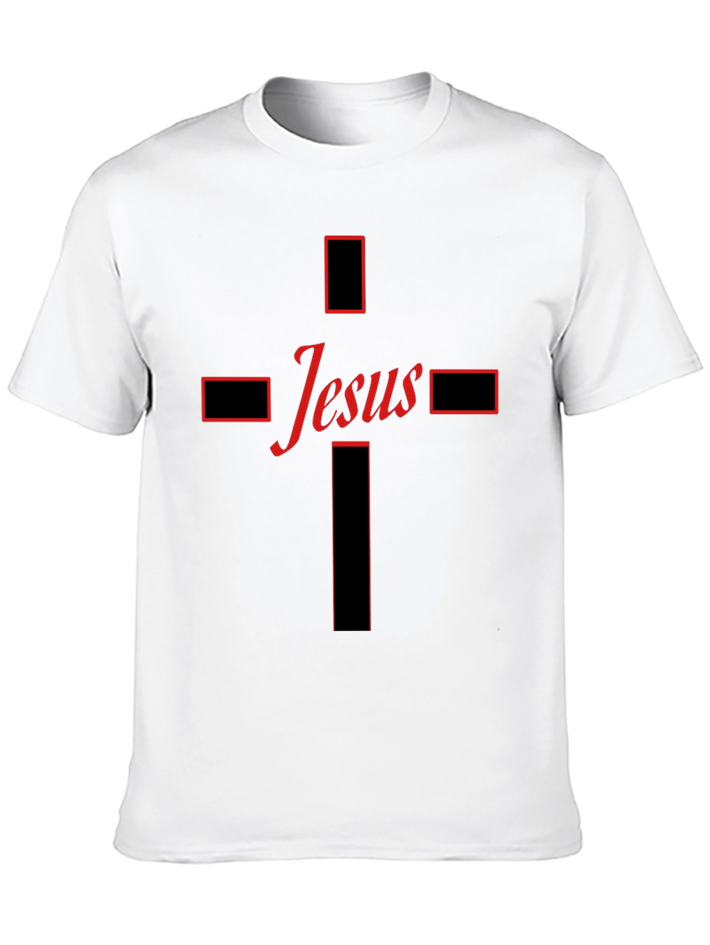 Jesus Cross Graphic Tee - Black Christian T-Shirt