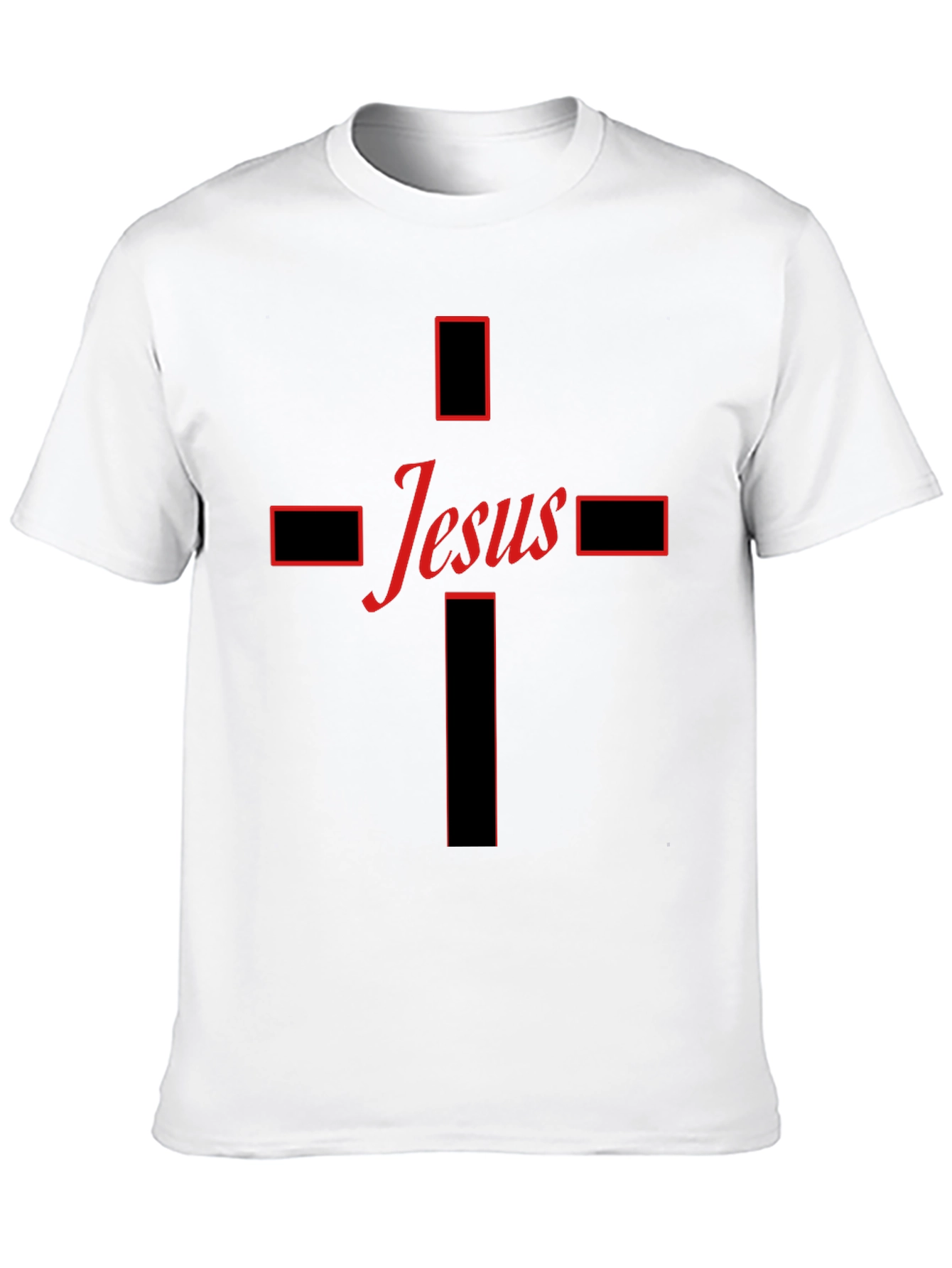 Jesus Cross Graphic Tee - Black Christian T-Shirt