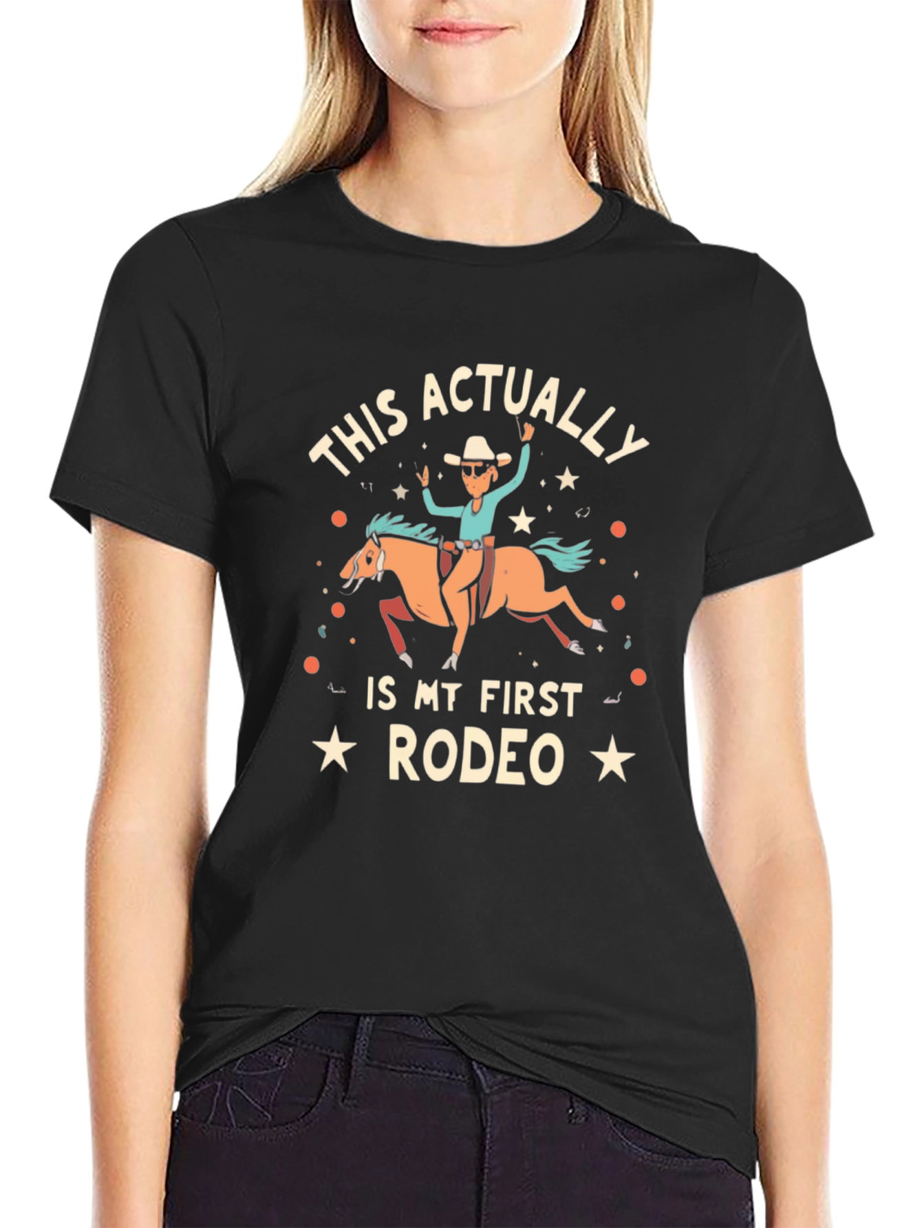 Funny Rodeo T-Shirt - This Actually Is My First Rodeo