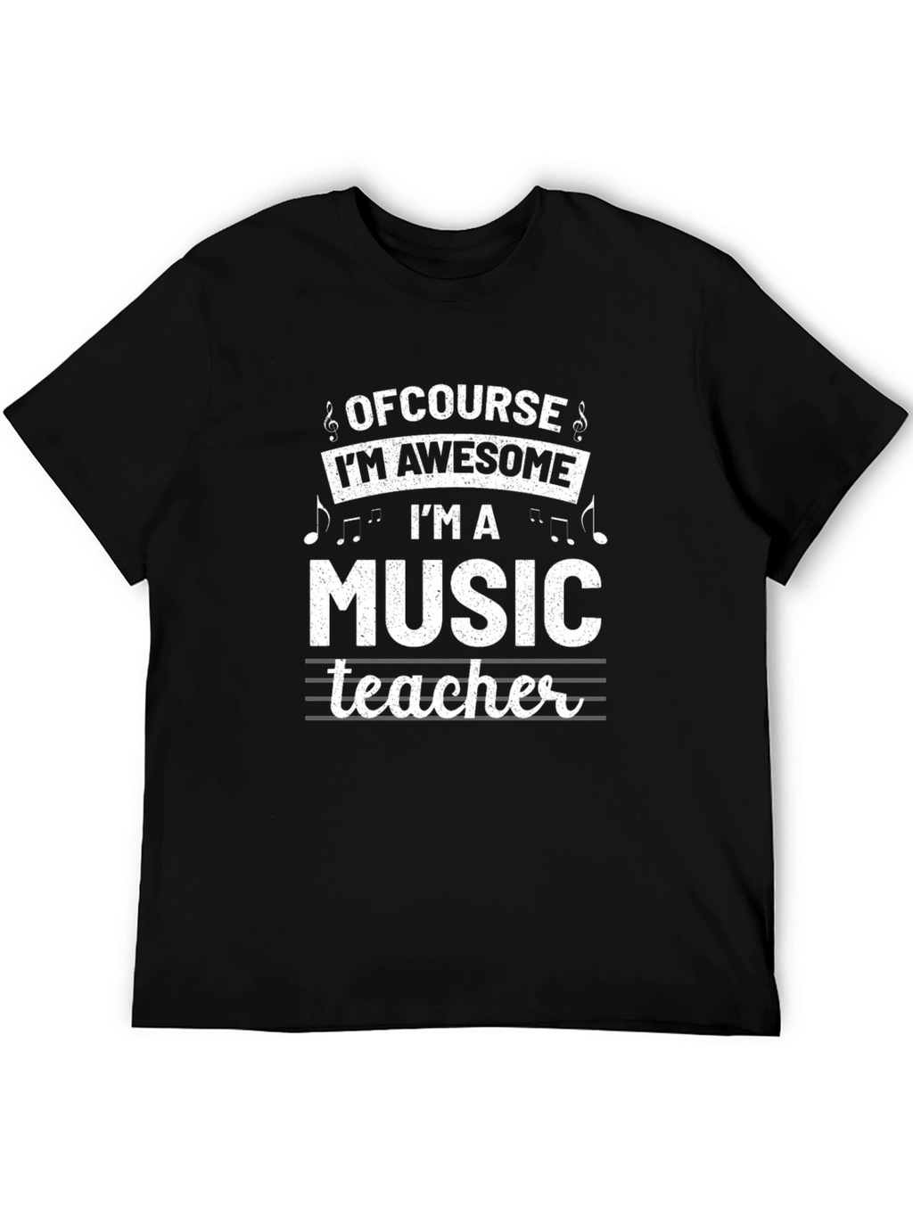 Awesome Music Teacher Graphic Tee - Black