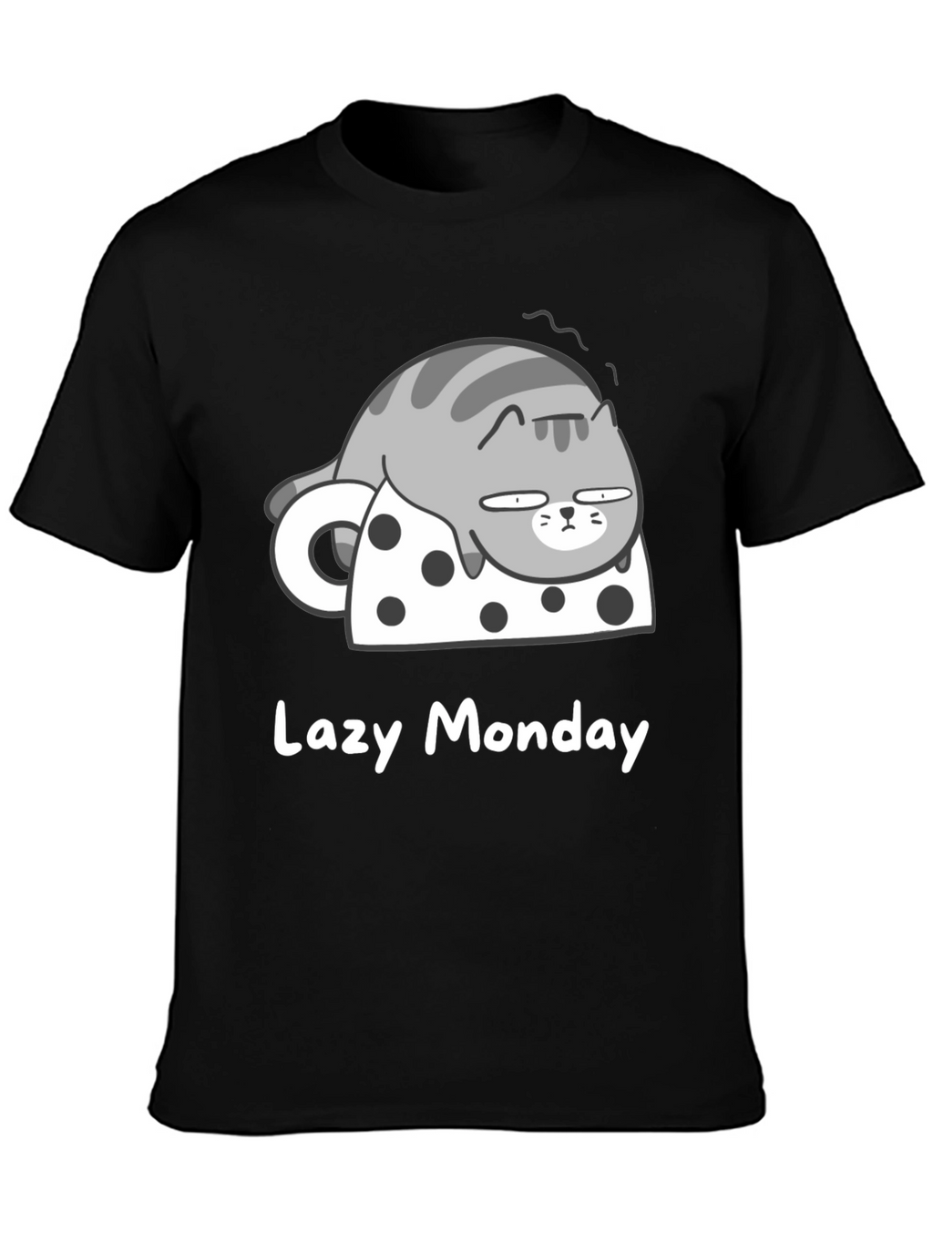Lazy Monday Cat T-Shirt - Relaxed Fit