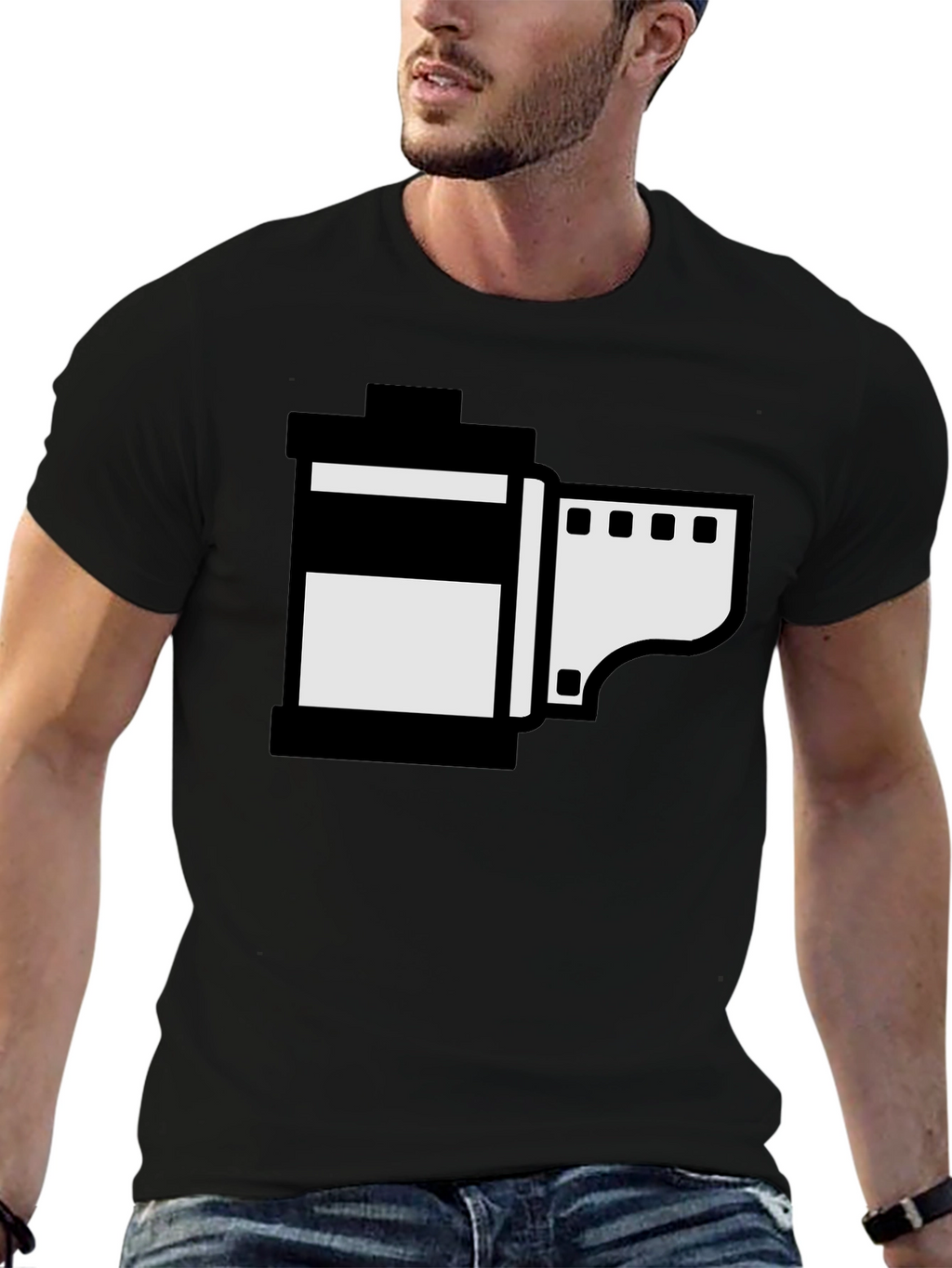 Retro Film Roll Graphic T-Shirt