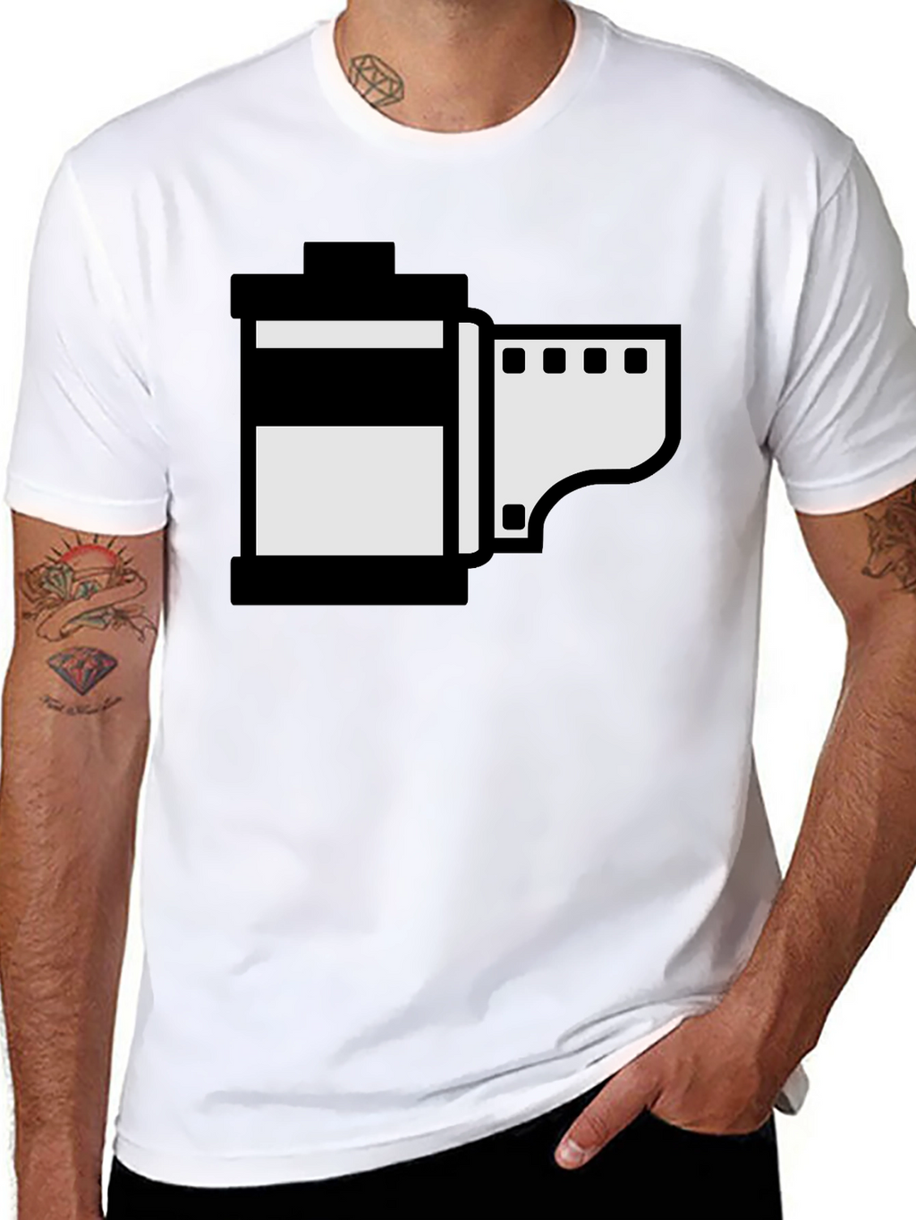 Retro Film Roll Graphic T-Shirt