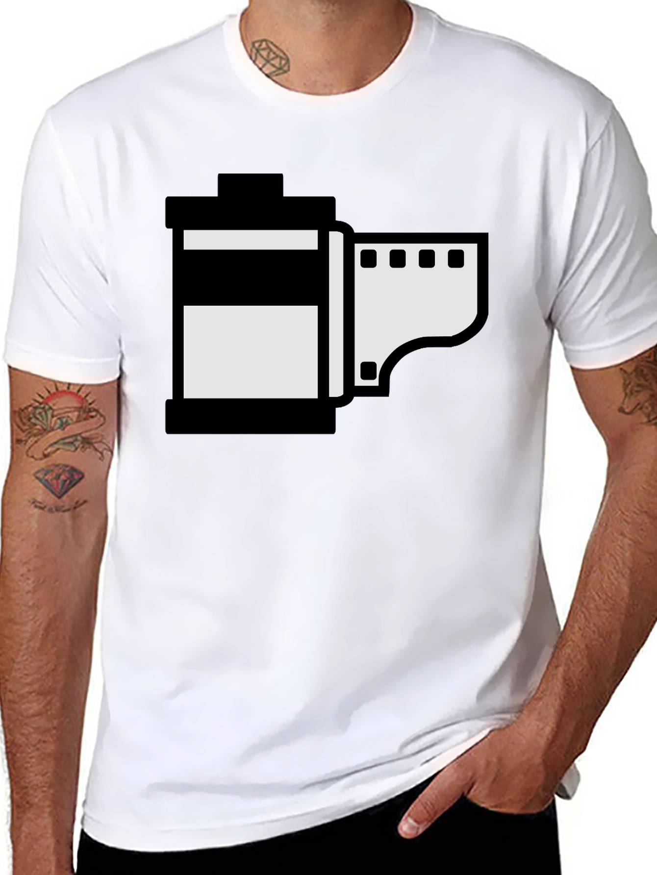 Retro Film Roll Graphic T-Shirt