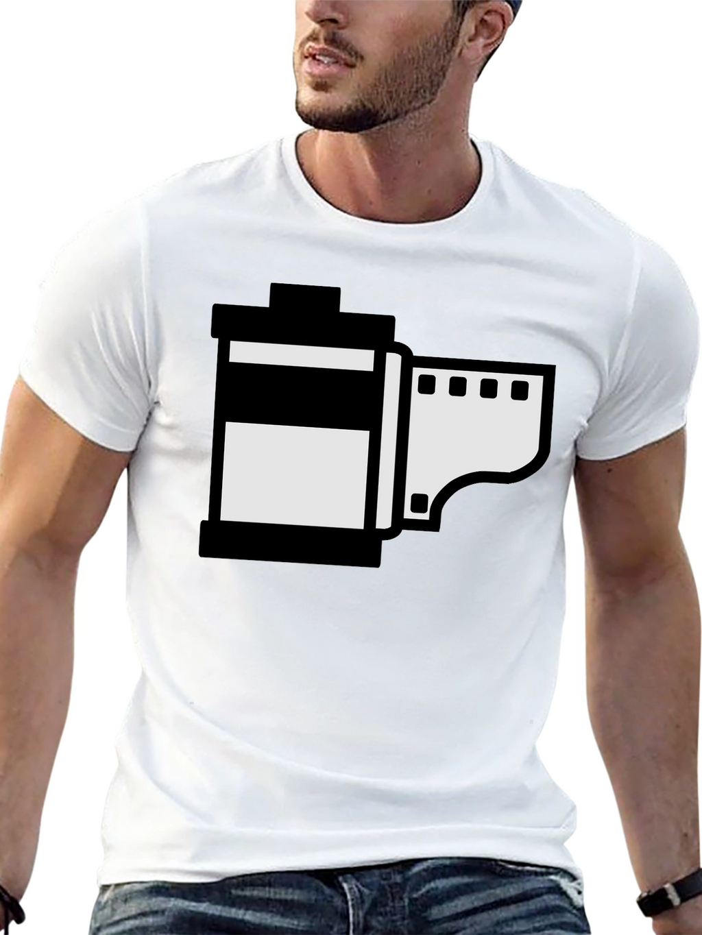 Retro Film Roll Graphic T-Shirt