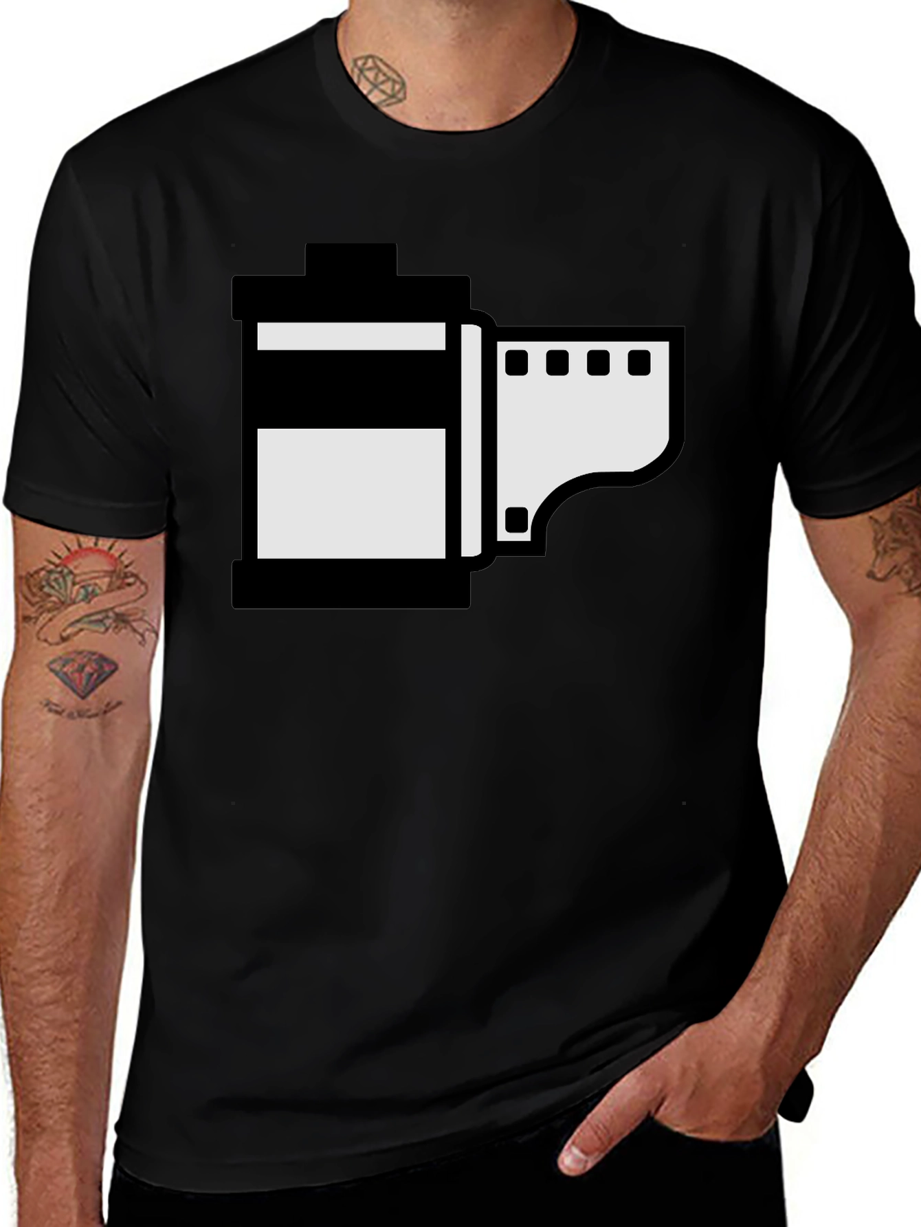 Retro Film Roll Graphic T-Shirt