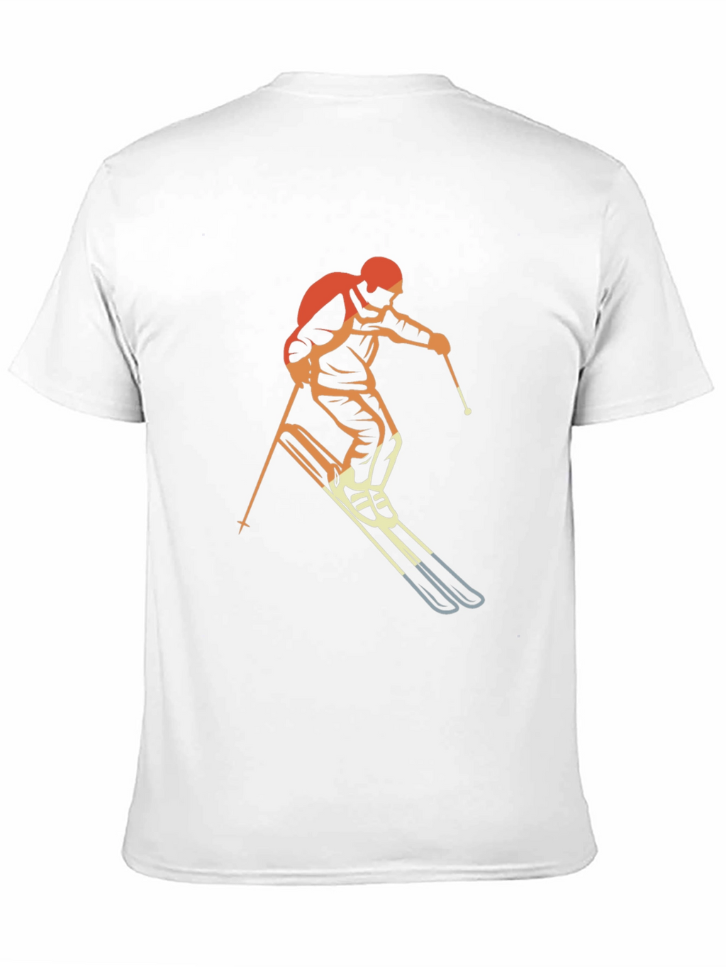Retro Skiing Graphic T-Shirt - Black
