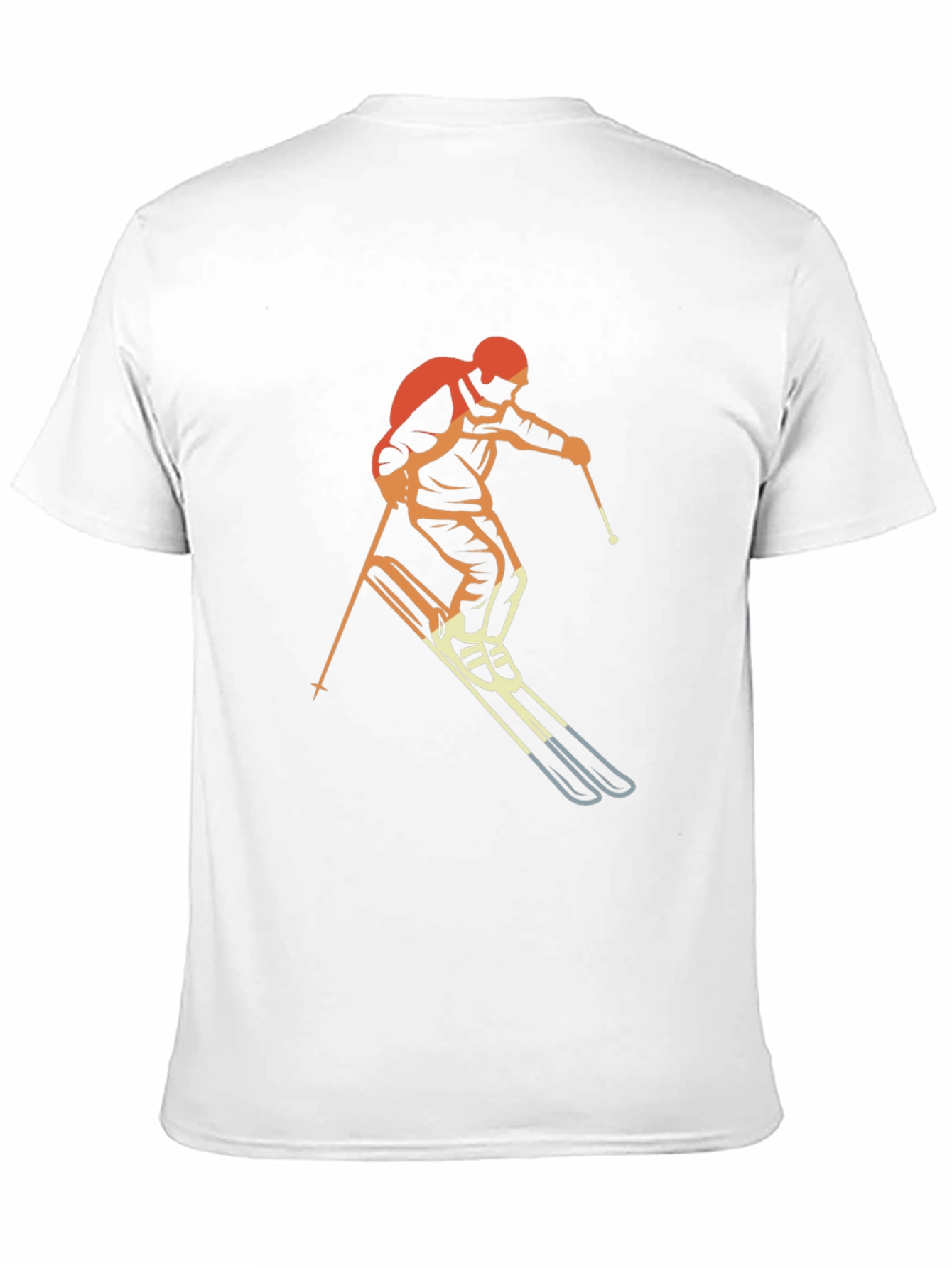 Retro Skiing Graphic T-Shirt - Black
