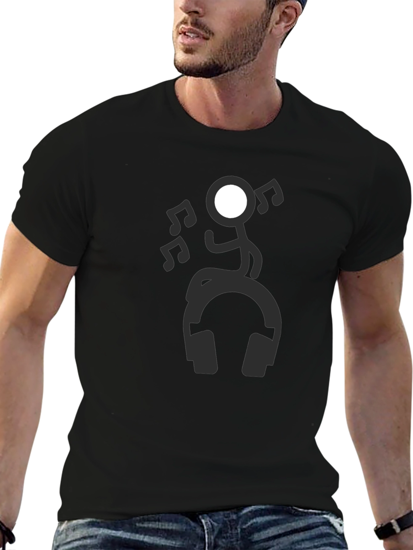Stick Figure Music Lover Tee