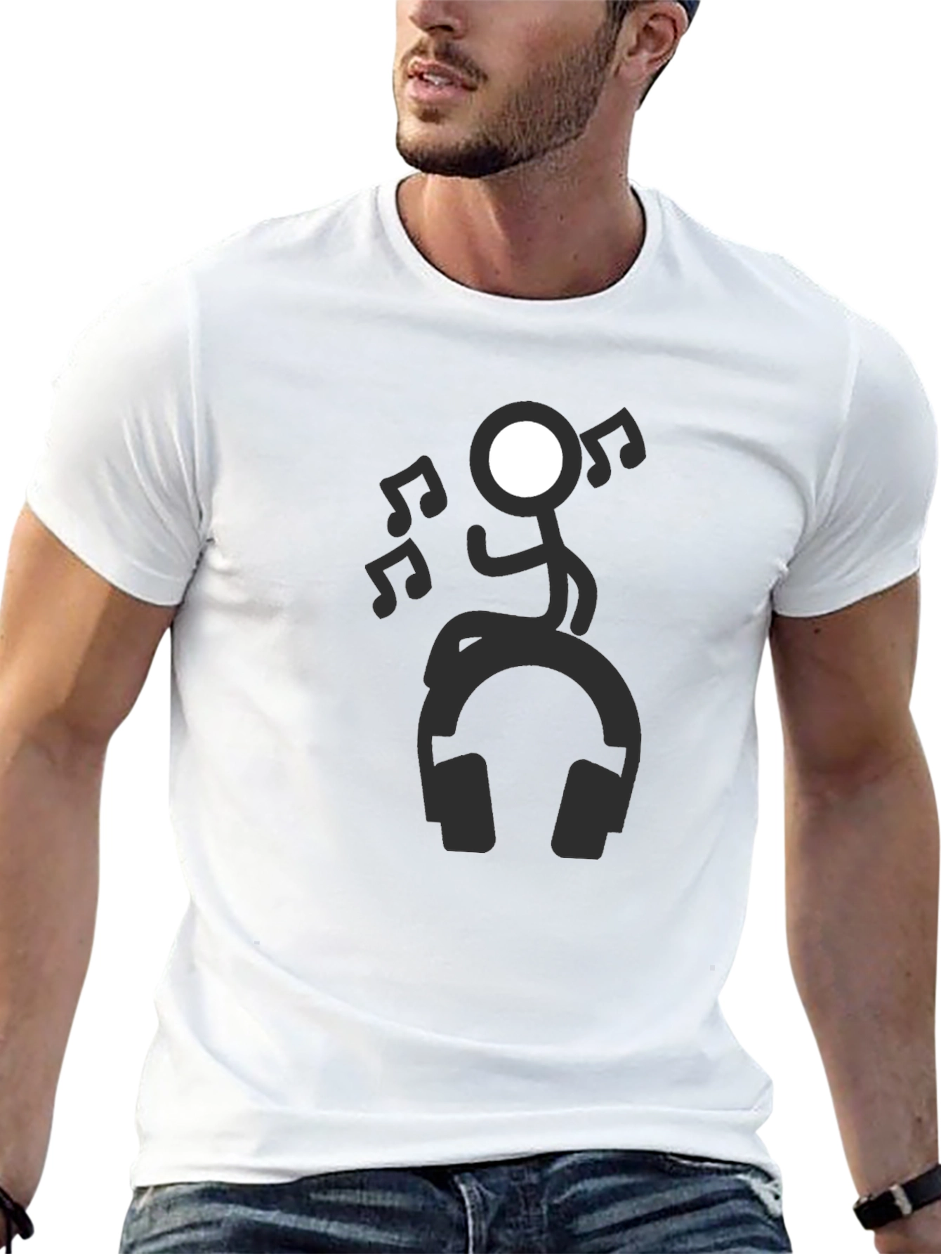 Stick Figure Music Lover Tee