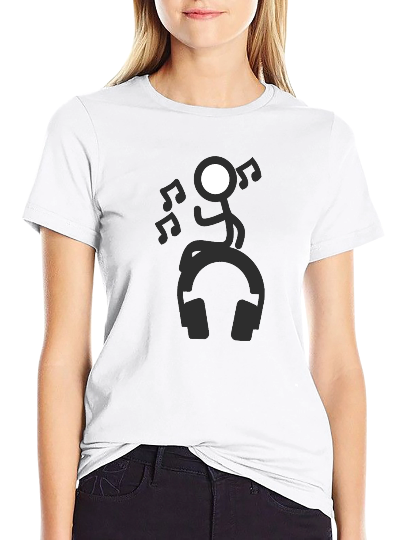 Stick Figure Music Lover Tee