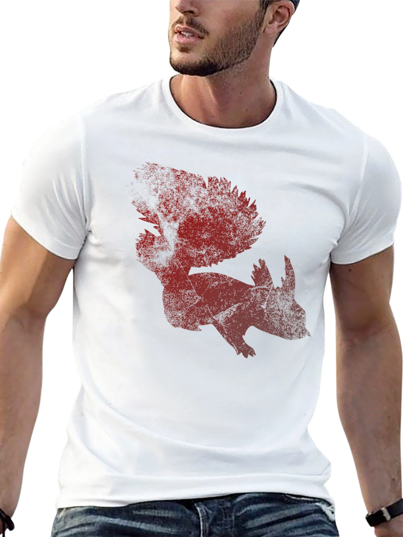 Red Squirrel Graphic T-Shirt - Mens Casual Tee