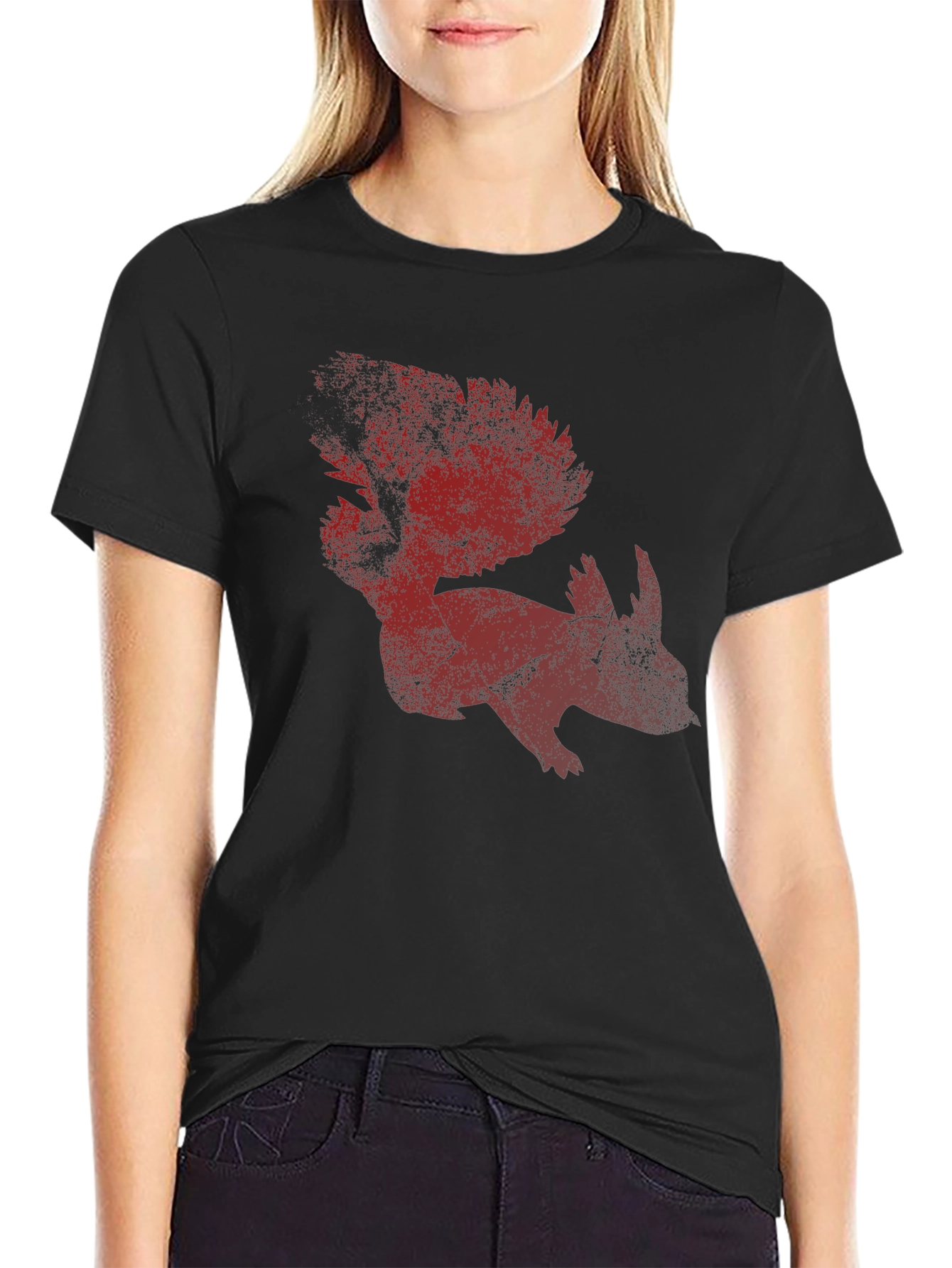 Red Squirrel Graphic T-Shirt - Mens Casual Tee