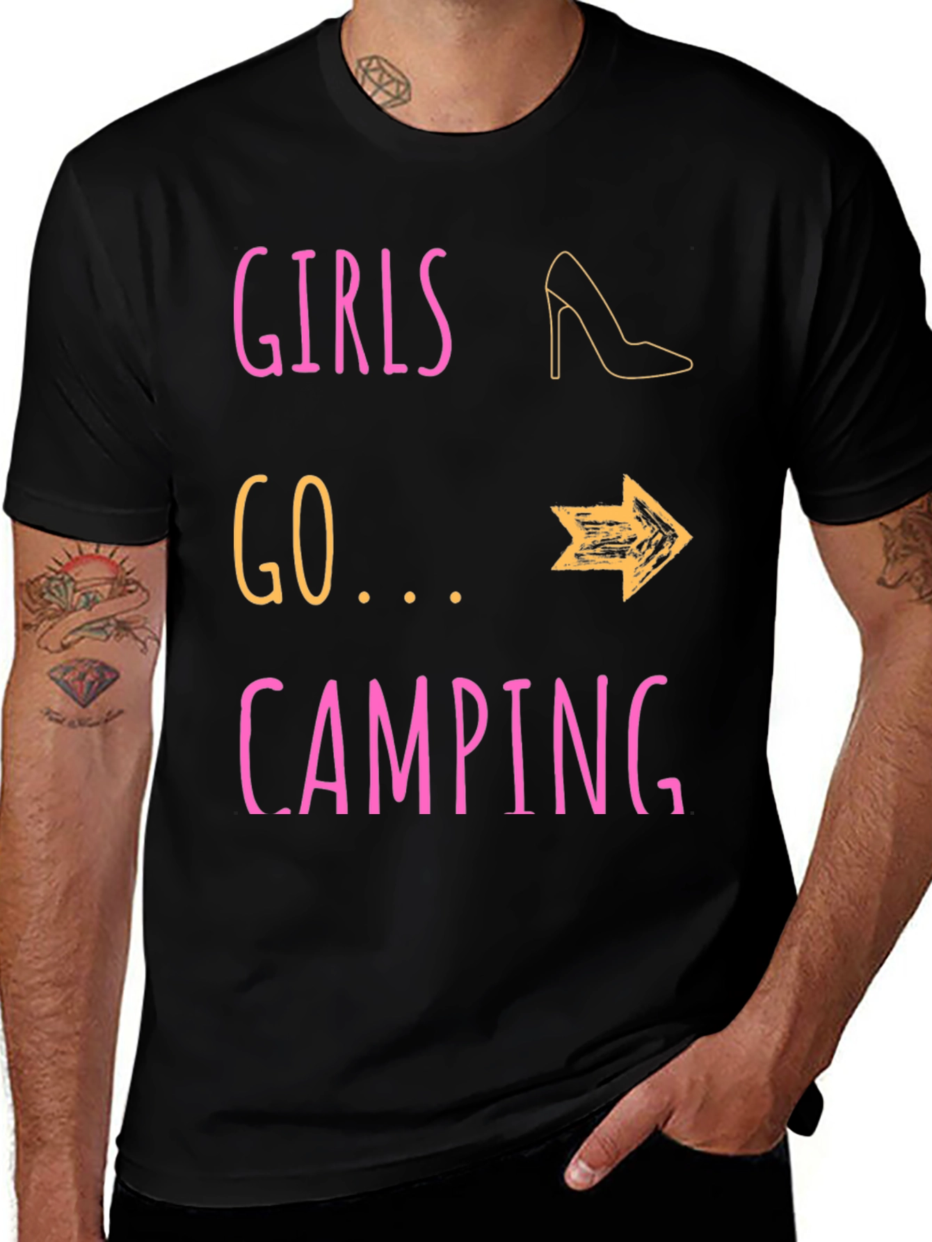 Girls Go Camping T-Shirt - Fun Outdoor Apparel