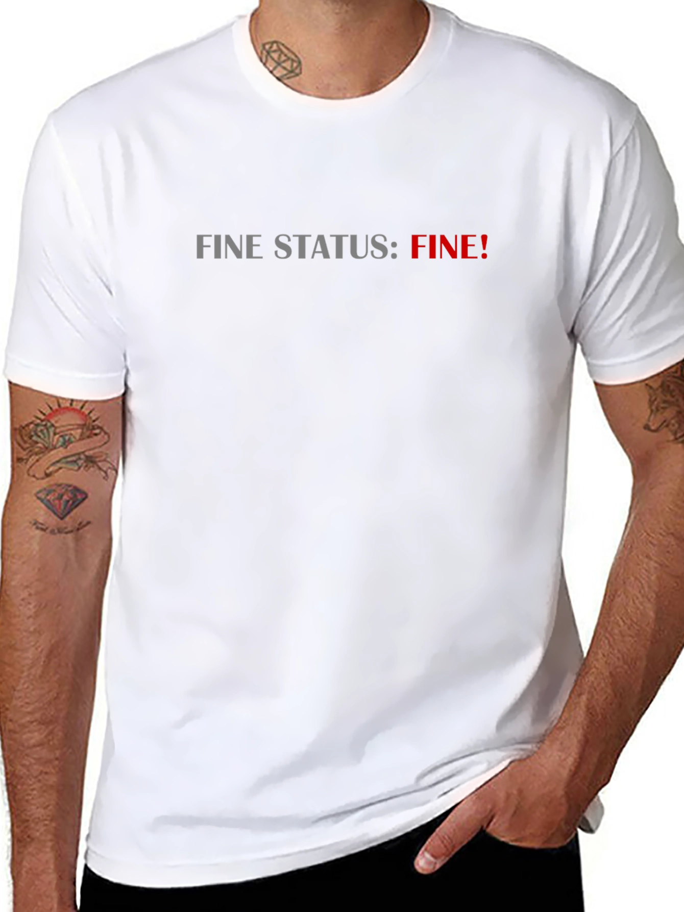 Fine Status Fine Black T-Shirt