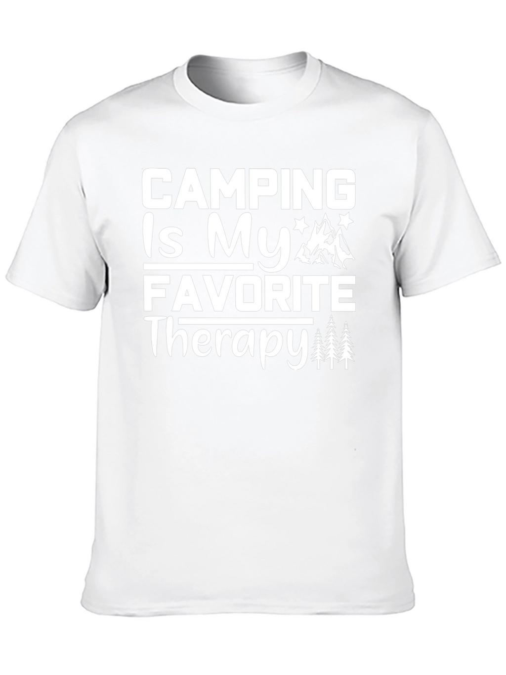 Camping Is My Favorite Therapy Black T-Shirt